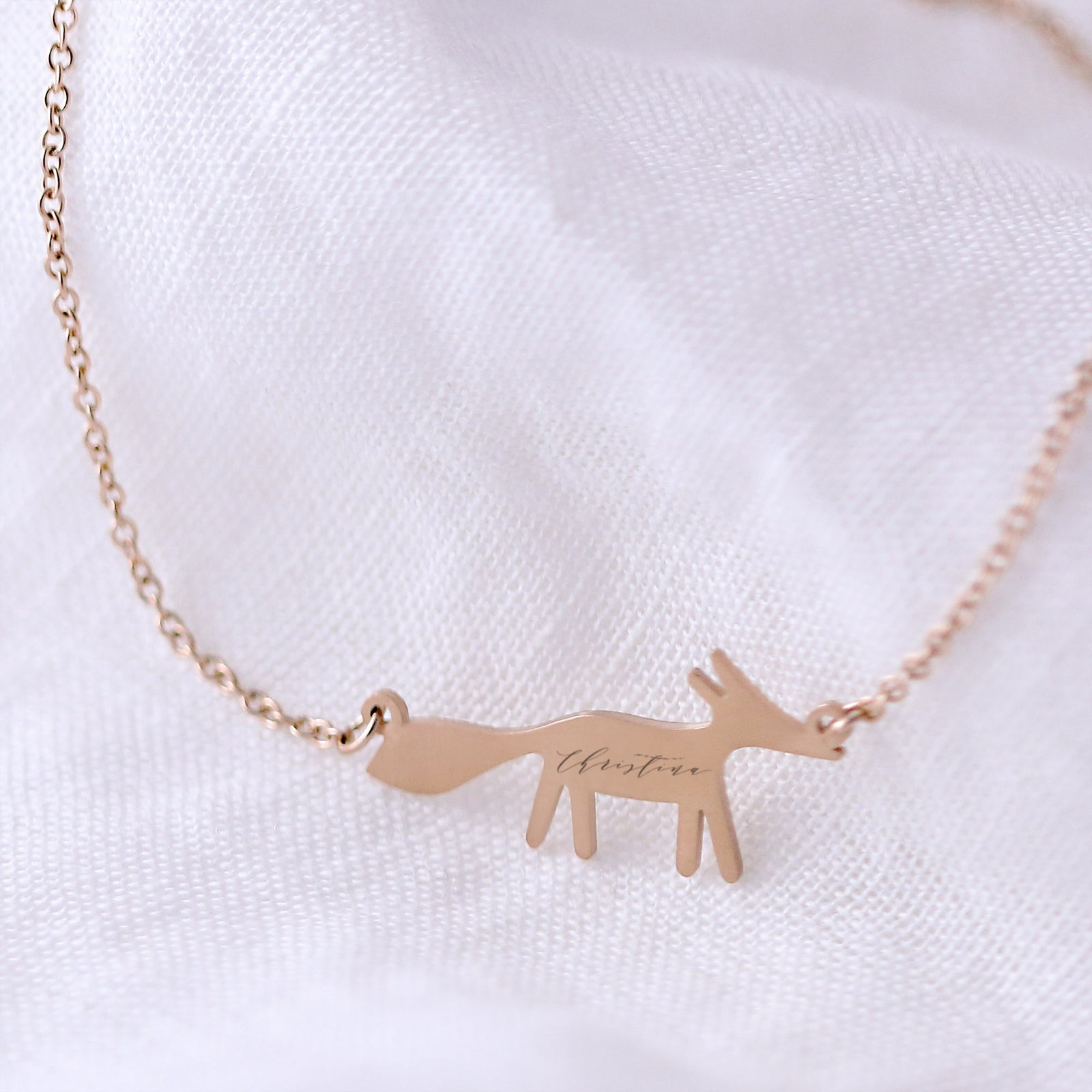 Customizable Fox Necklace