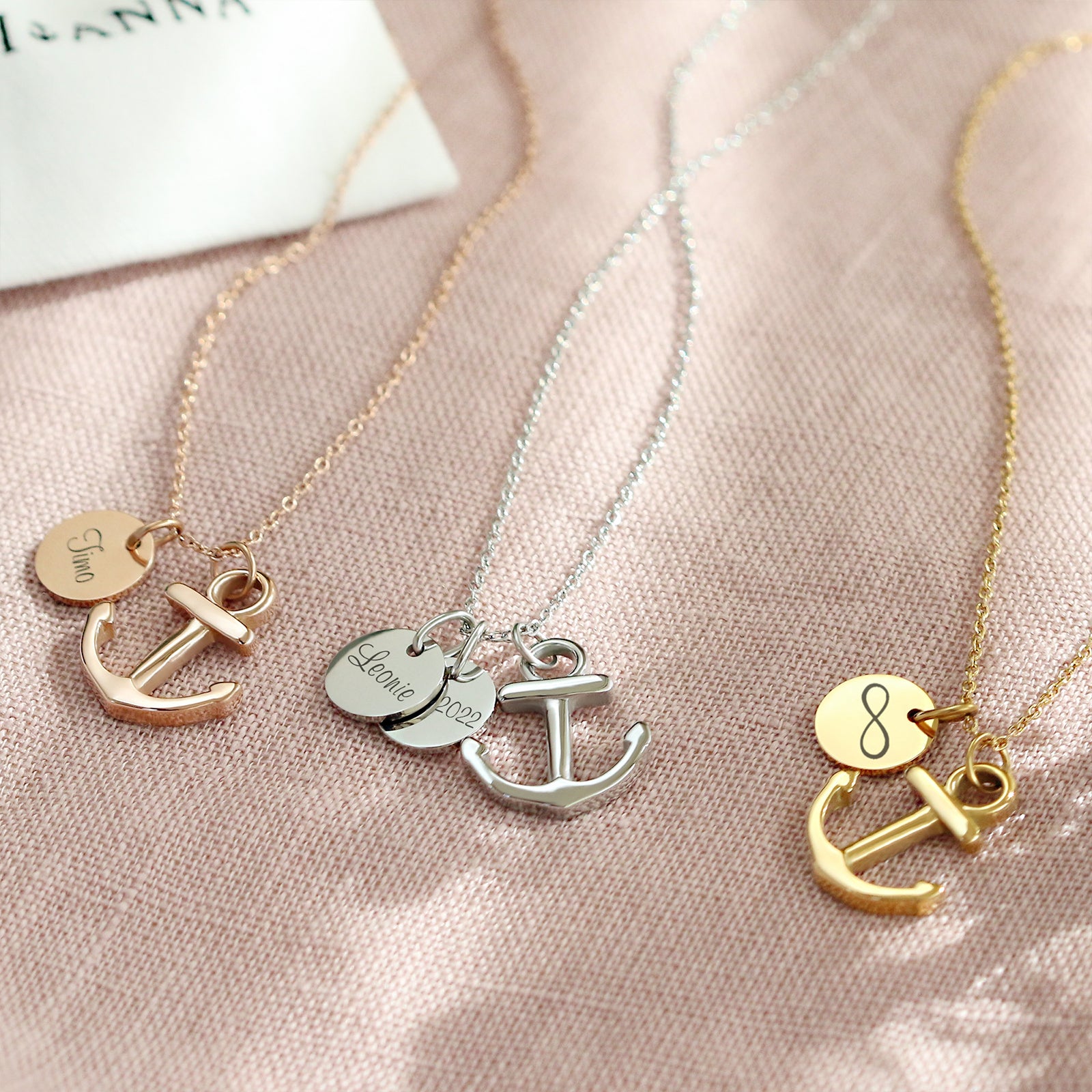 Anker-Kette mit Gravurplättchen