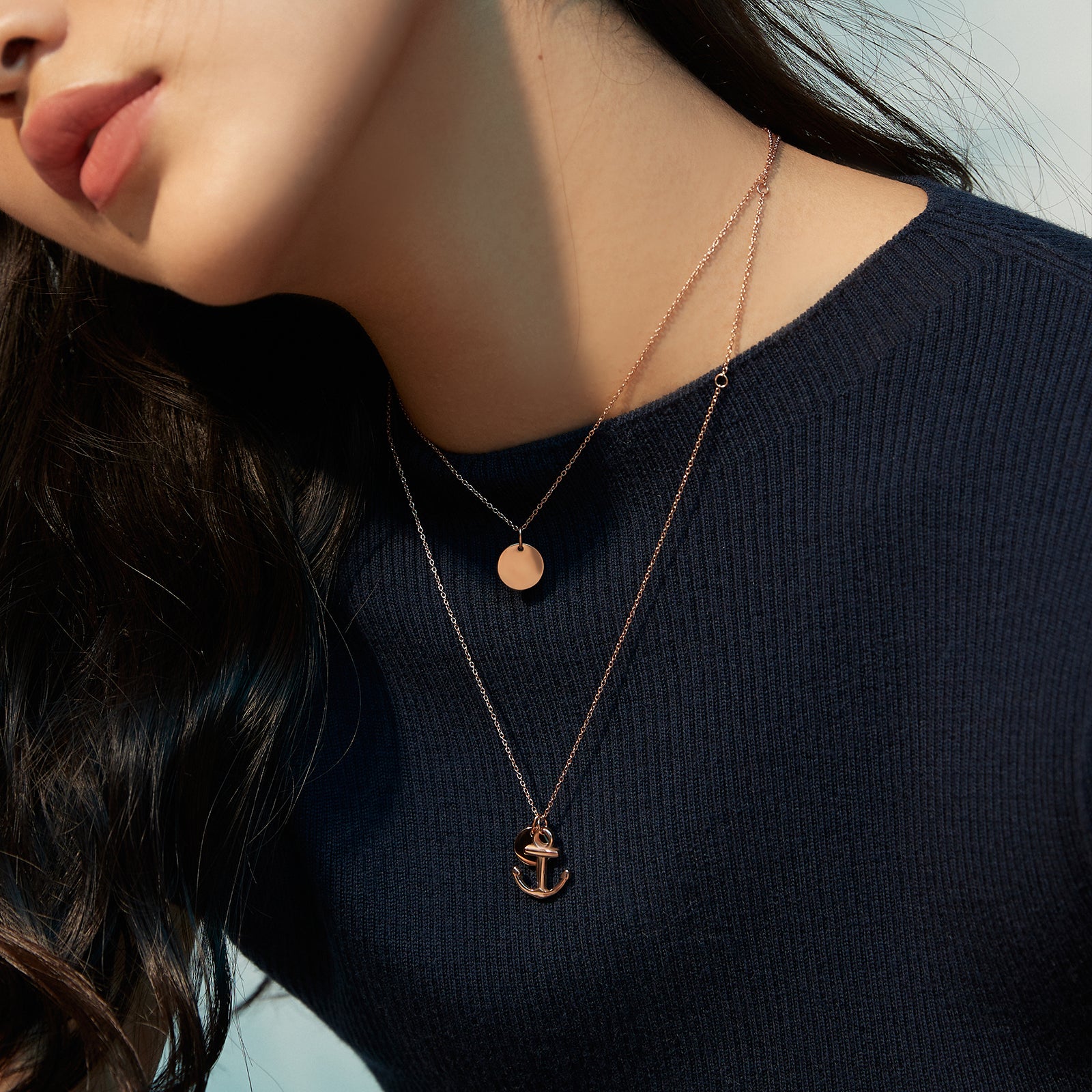 Anker-Kette mit Gravurplättchen