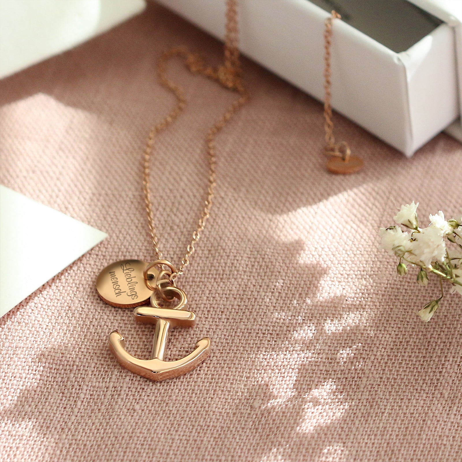 Anker-Kette mit Gravurplättchen