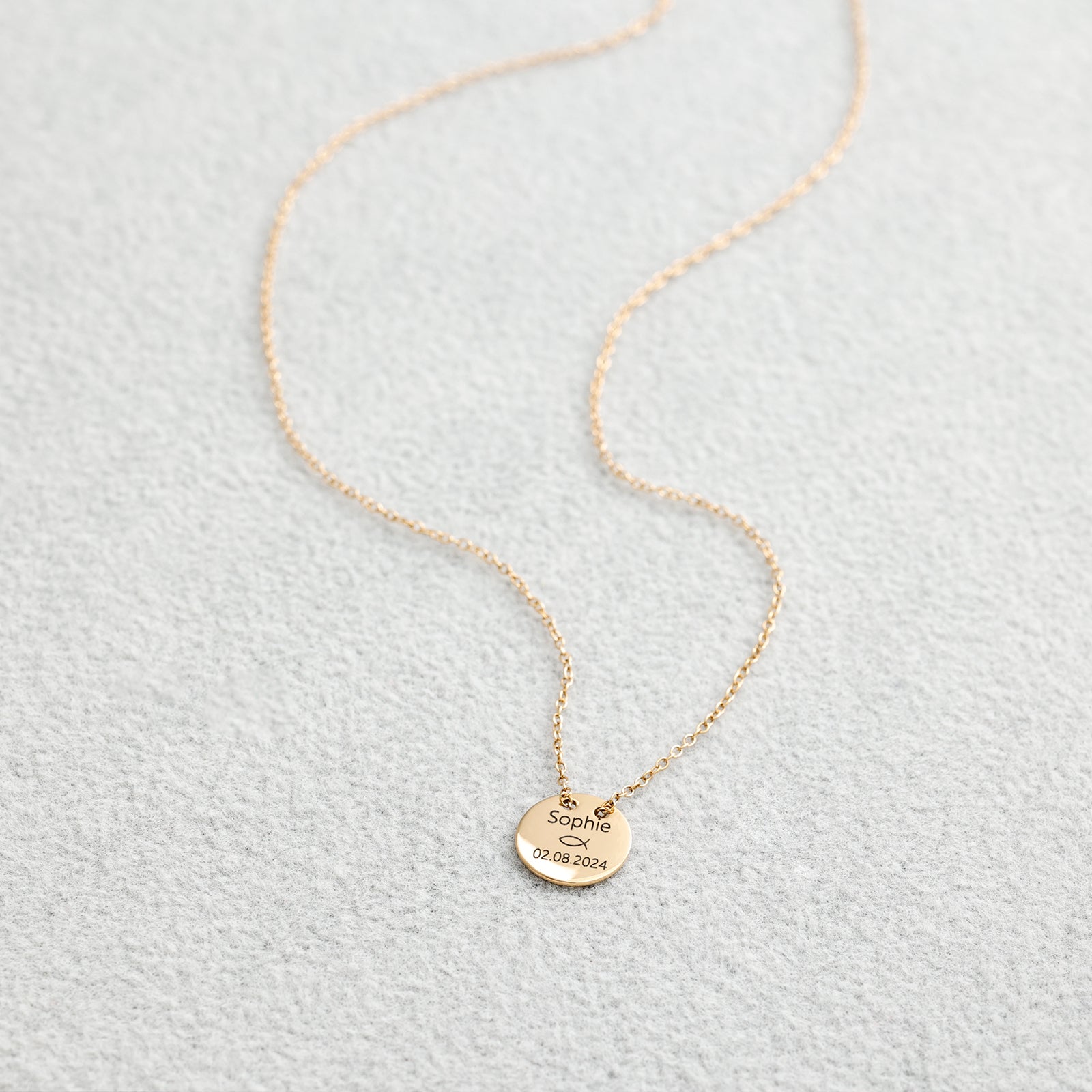 Personalisierte Halskette mit Schiebperle Kinder Halsketten VIVIANNASCHMUCK