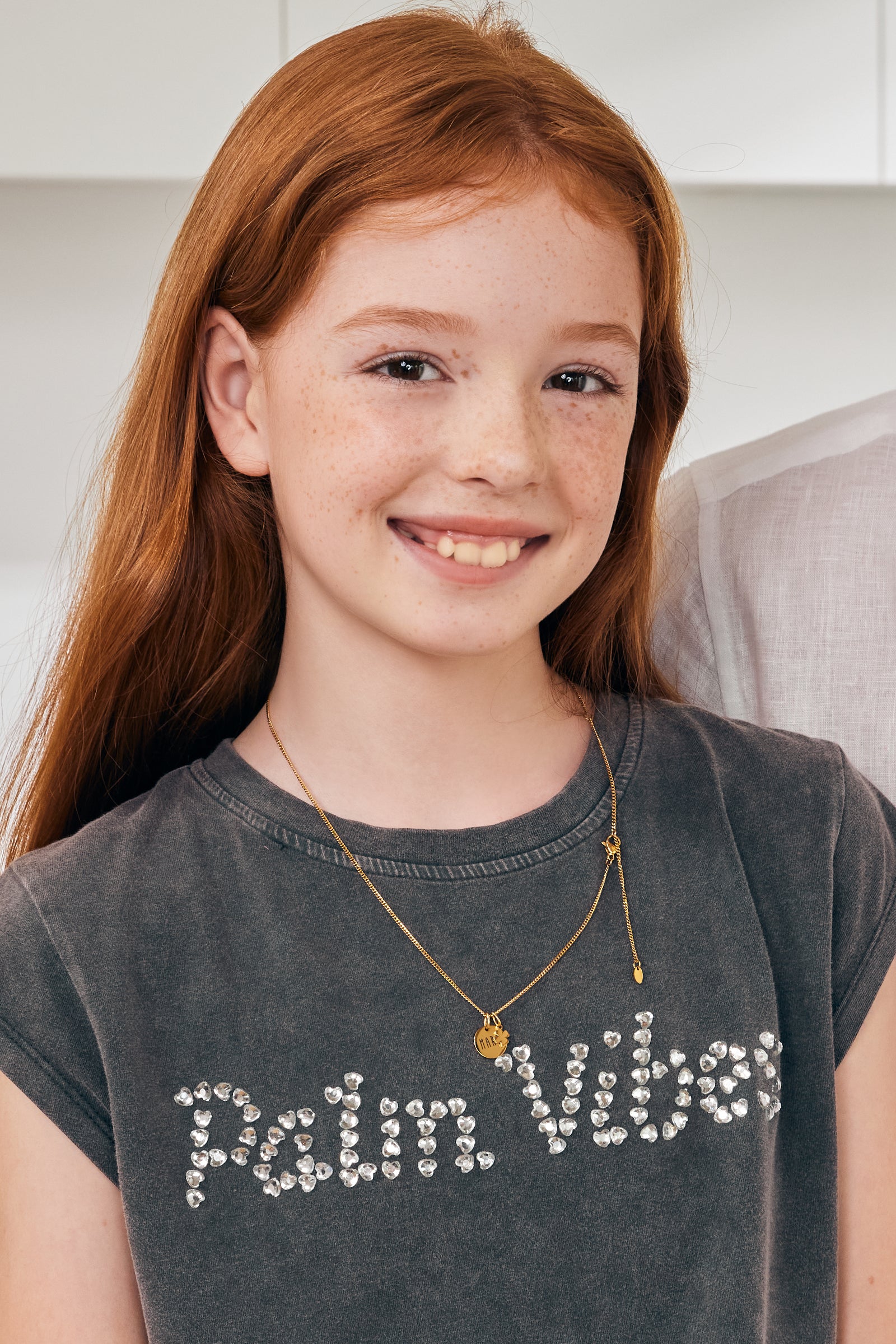 Glücksbringer Namenskette mit Gravur & Kleeblatt