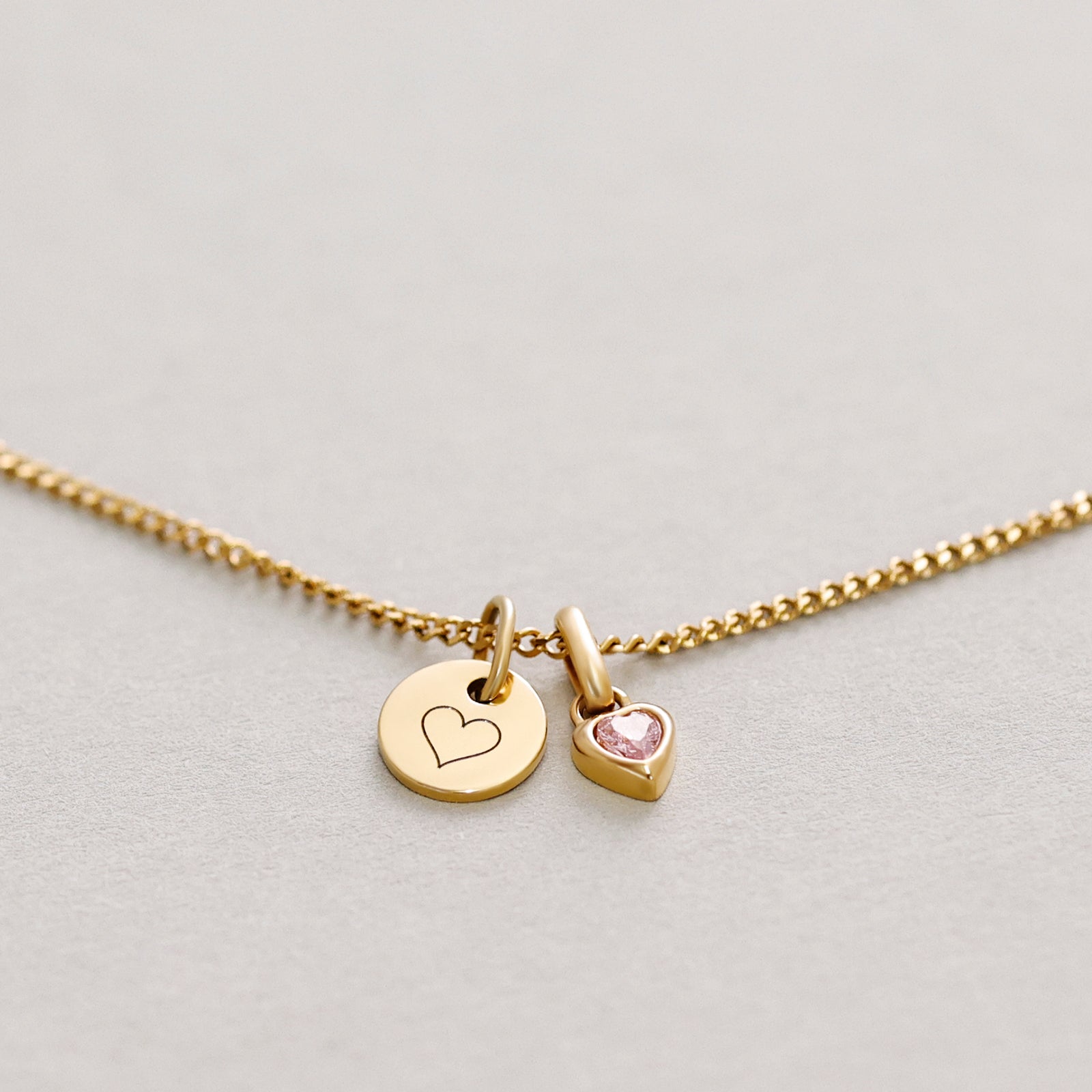 Personalisierte Geburtsstein Kette - Kette mit Gravur - Edelstahl Kette - wasserfest Schmuck - Familienkette - Namenskette - KE021 - VIVIANNASCHMUCK