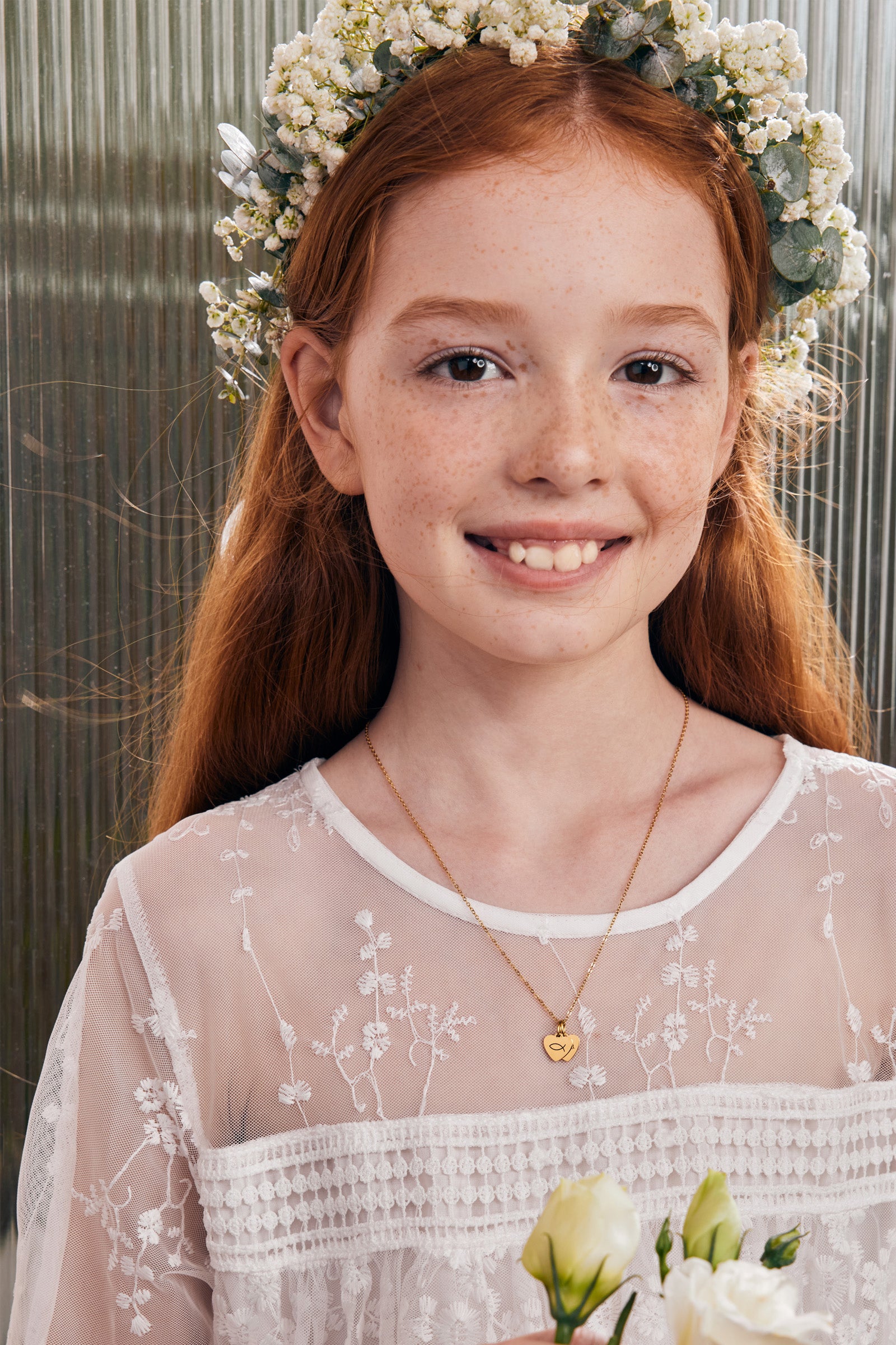 Personalisierte Kette mit Herz-Anhänger - Initialenkette - Namenskette - Wunschgravur - Geburtstag - Konfirmation - Gold-Silber-Rosé - KE002 - VIVIANNASCHMUCK