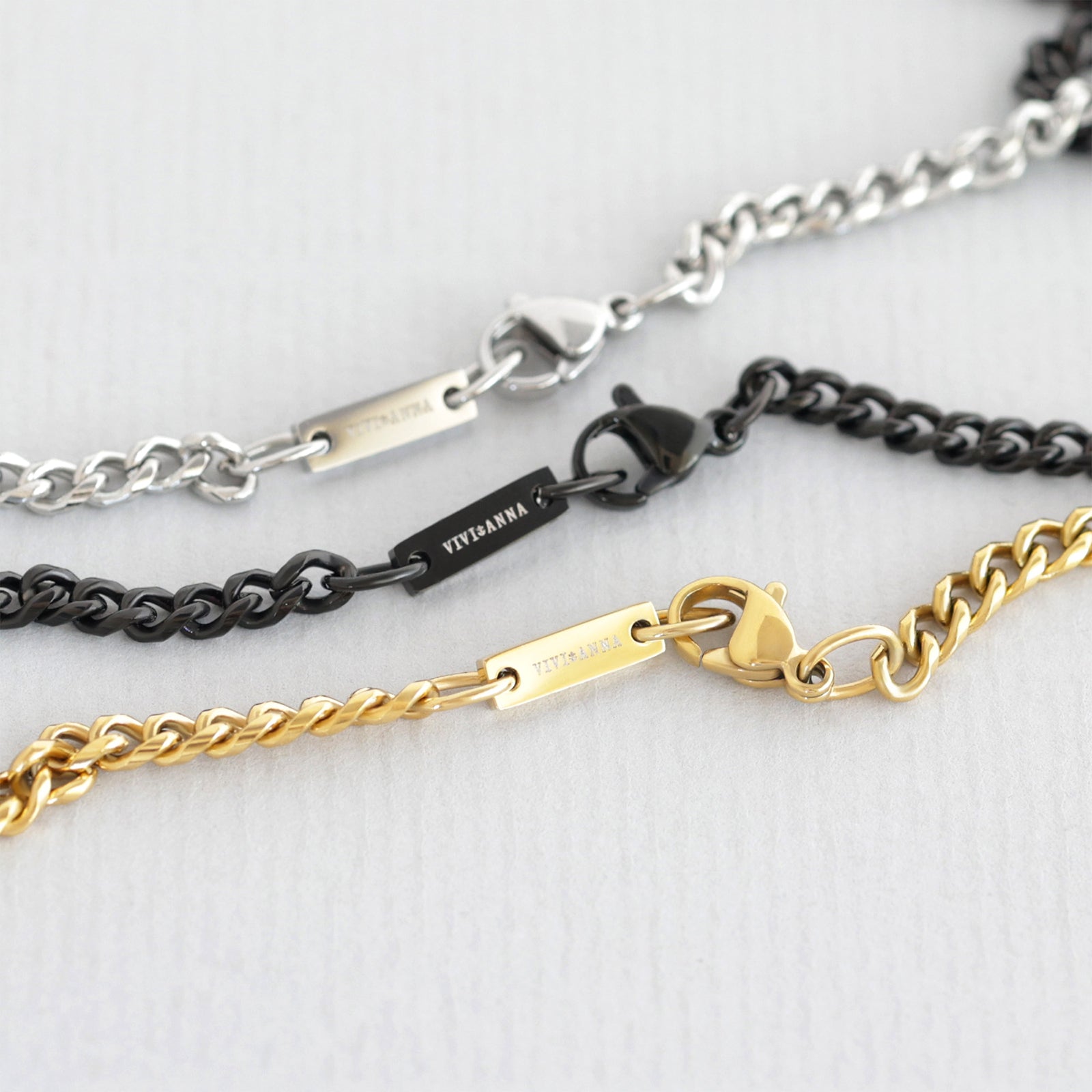 Personalized men's stainless steel necklace