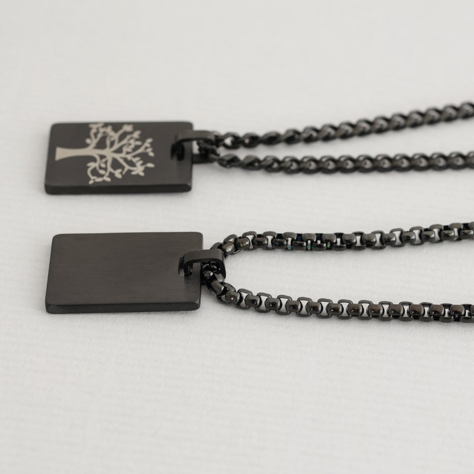 Personalized men's stainless steel necklace