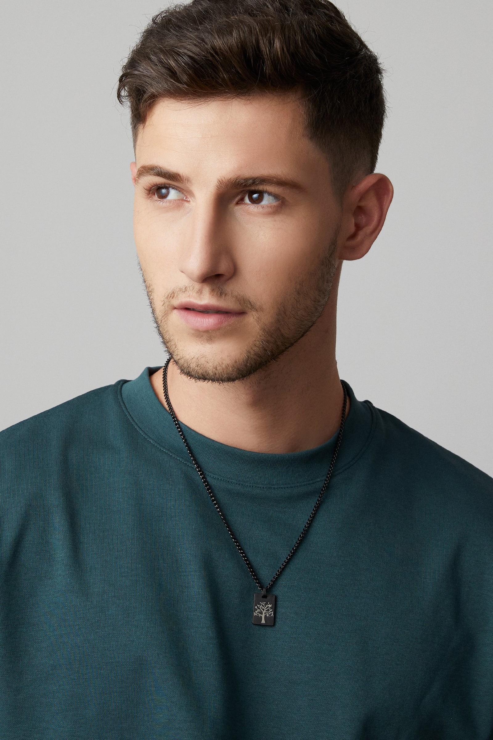 Personalized men's stainless steel necklace