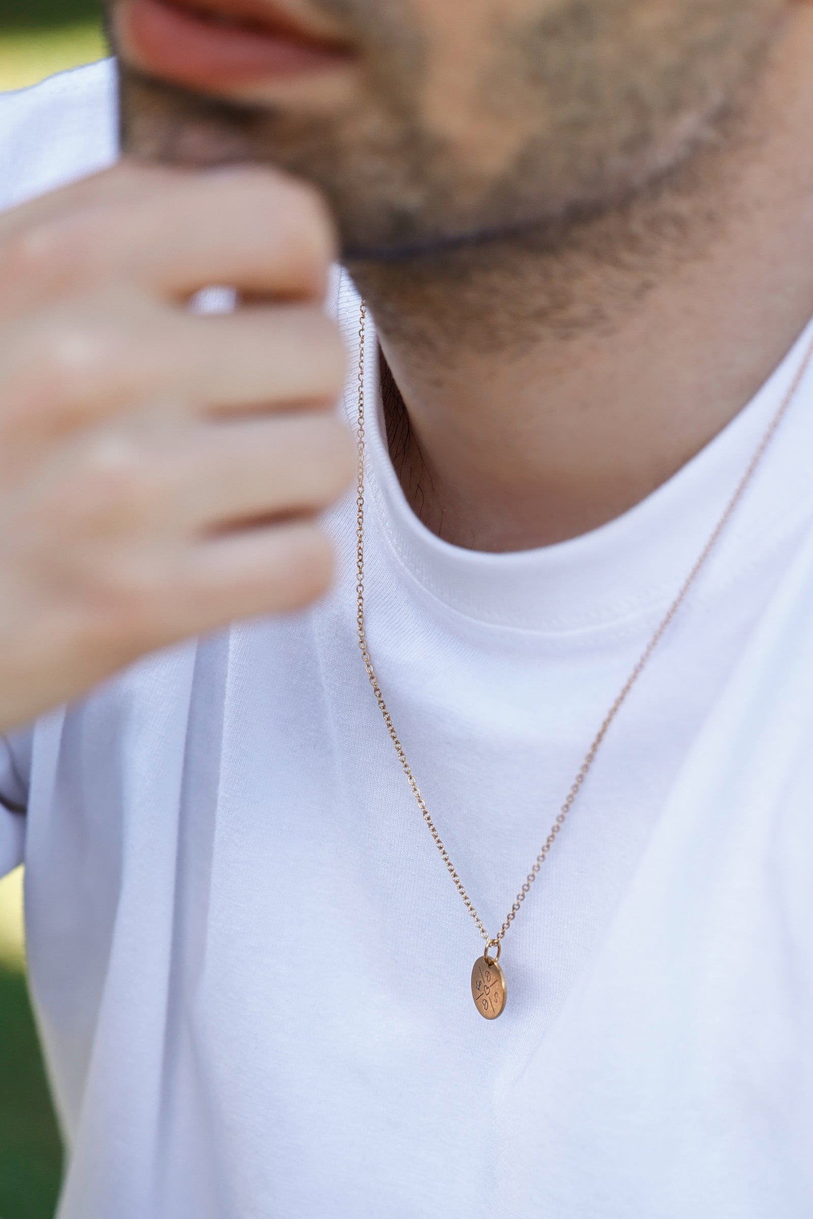 Personalized men's necklace - chain with desired engraving - stainless steel - men's name necklace - family necklace - gift for him - HK013