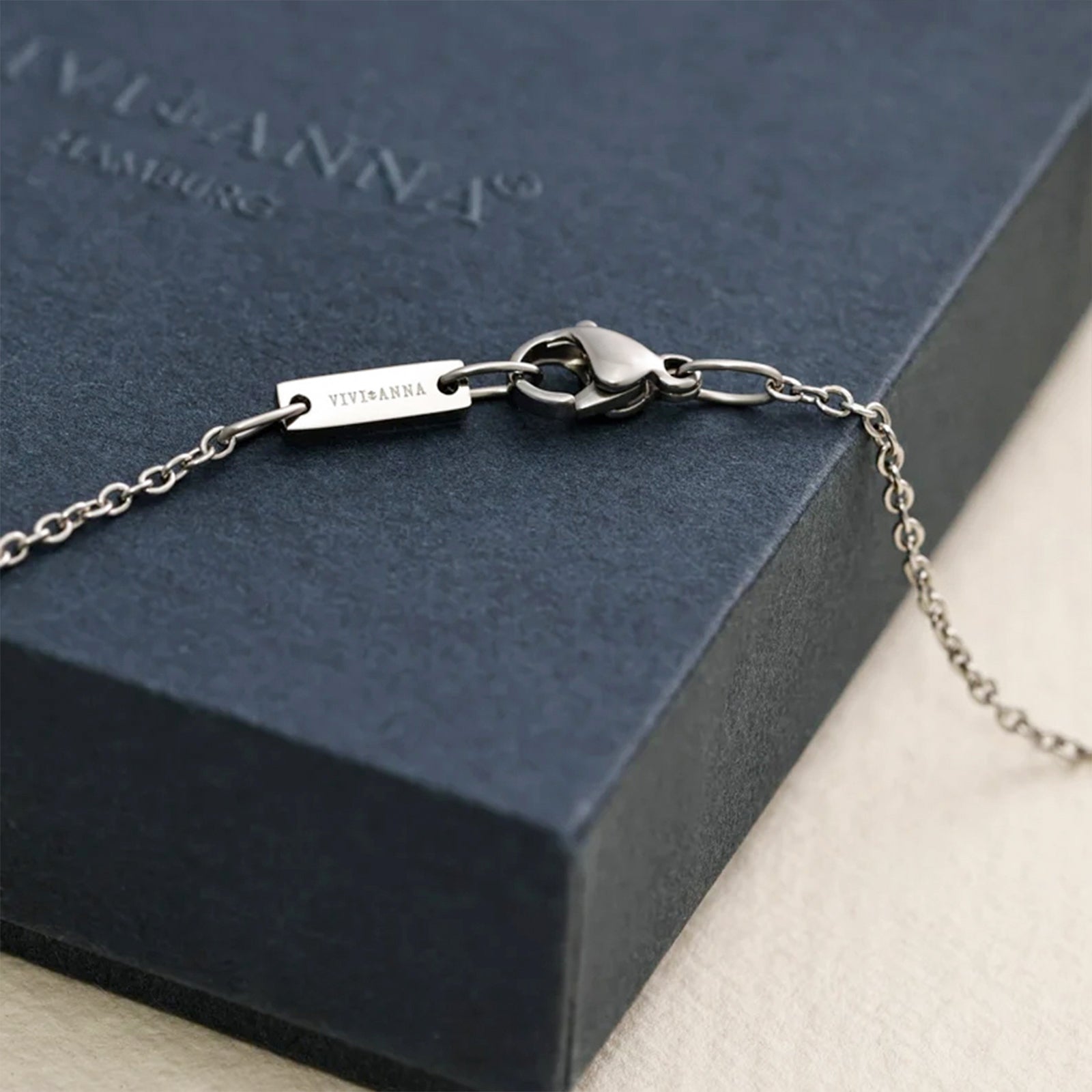 Personalized square men's necklace - stainless steel - with desired engraving - men's name necklace - family necklace - gift for him - HK019