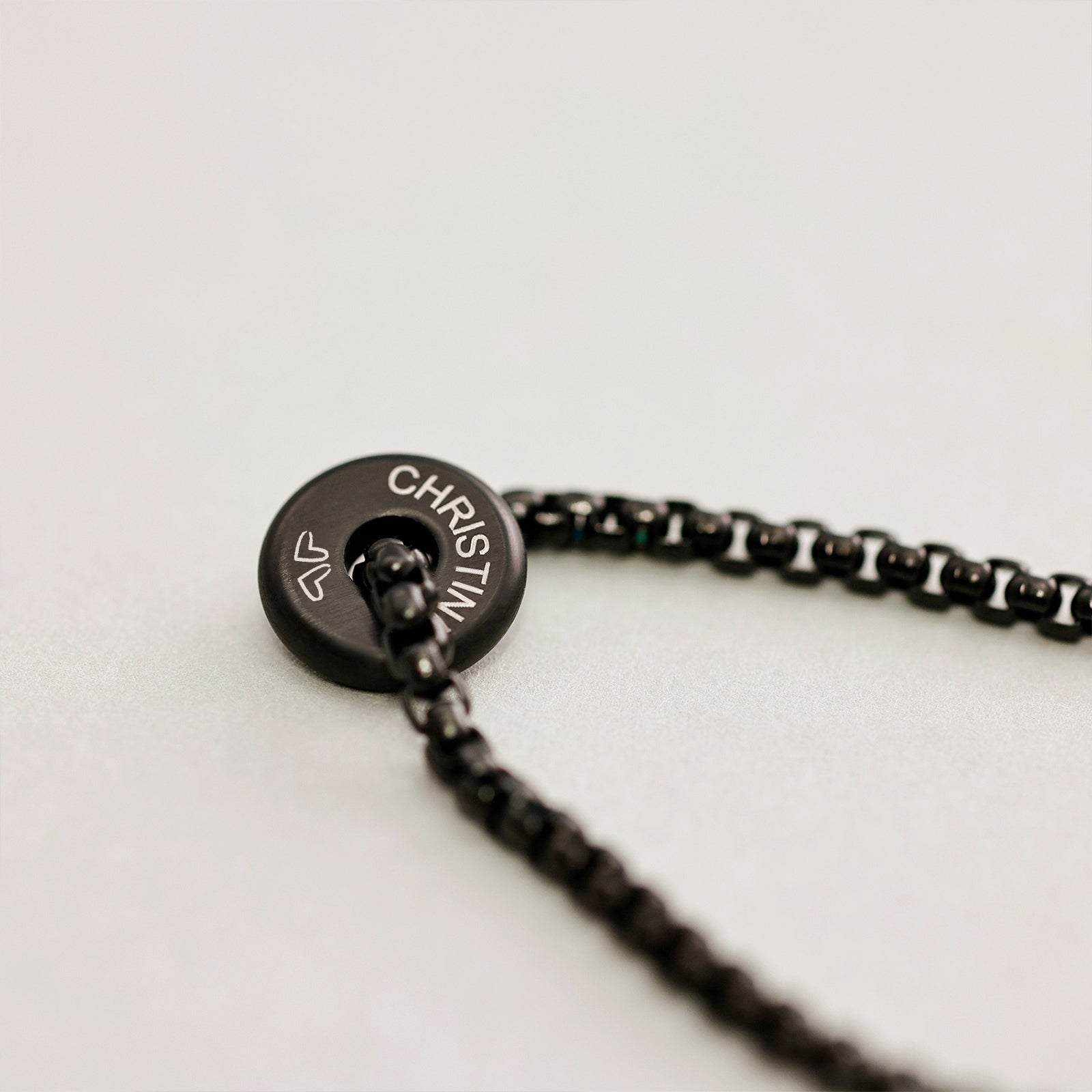 Gravierte Donut-Halskette für Herren