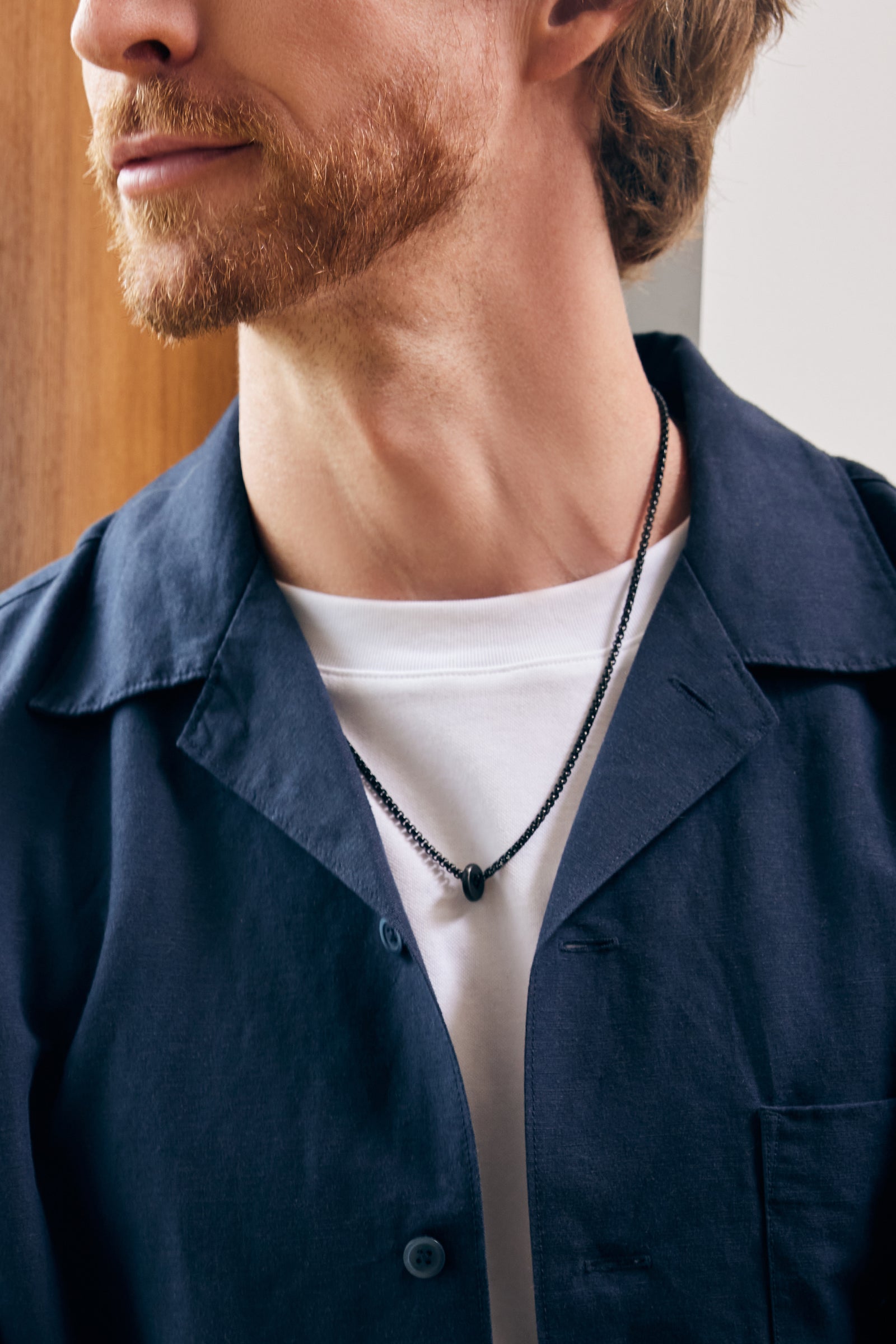 Gravierte Donut-Halskette für Herren