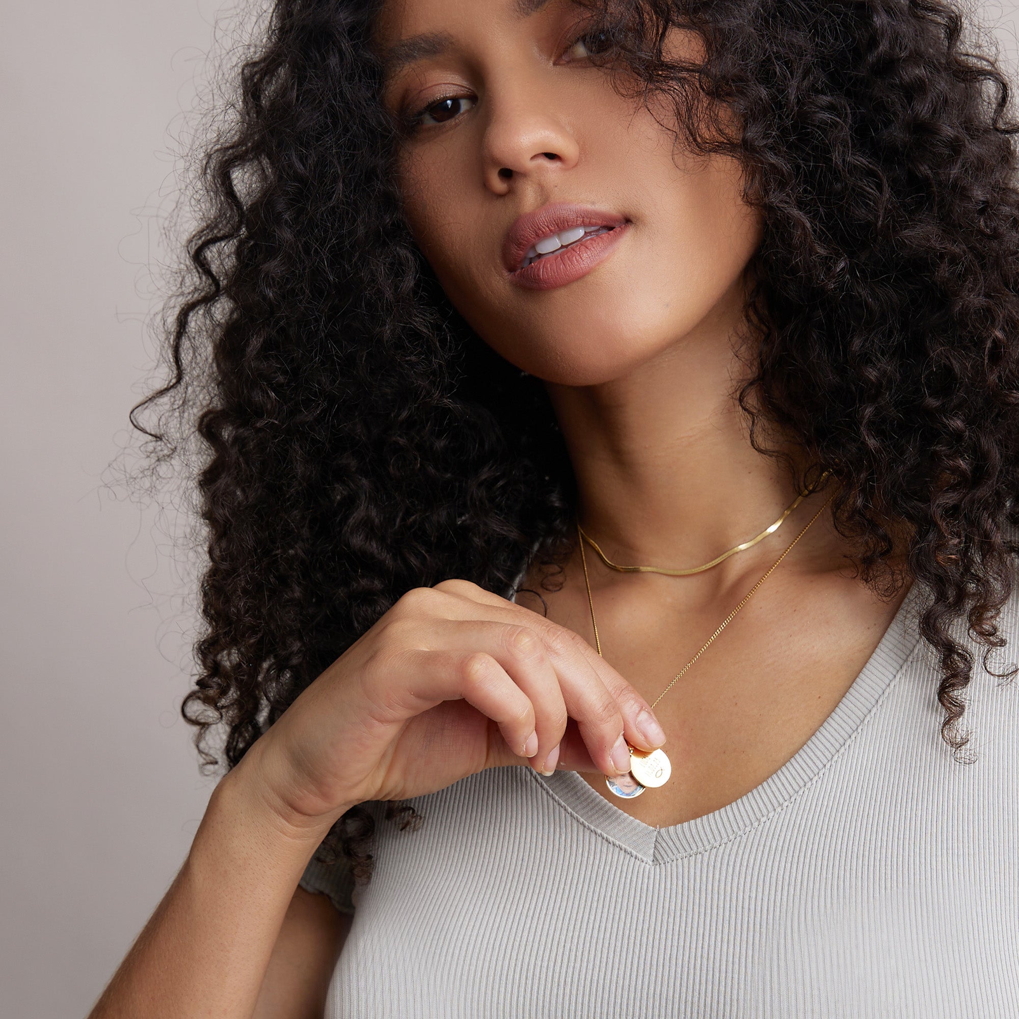 Personalisierte Foto-Medaillon Halskette - rund - VIVIANNASCHMUCK