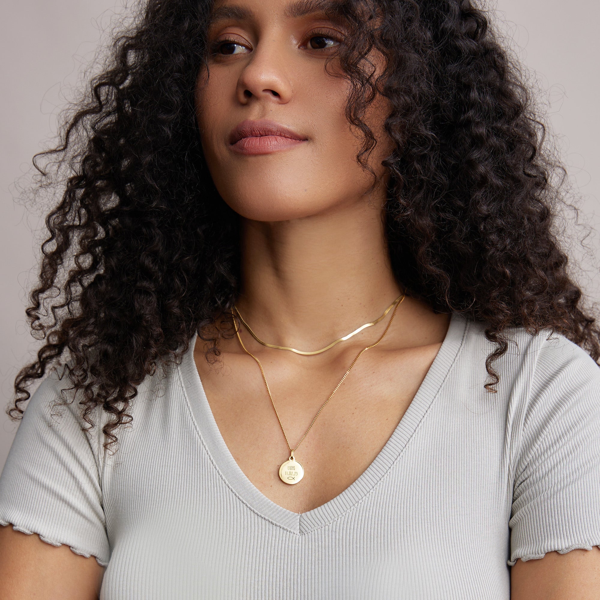 Personalisierte Foto-Medaillon Halskette - rund - VIVIANNASCHMUCK