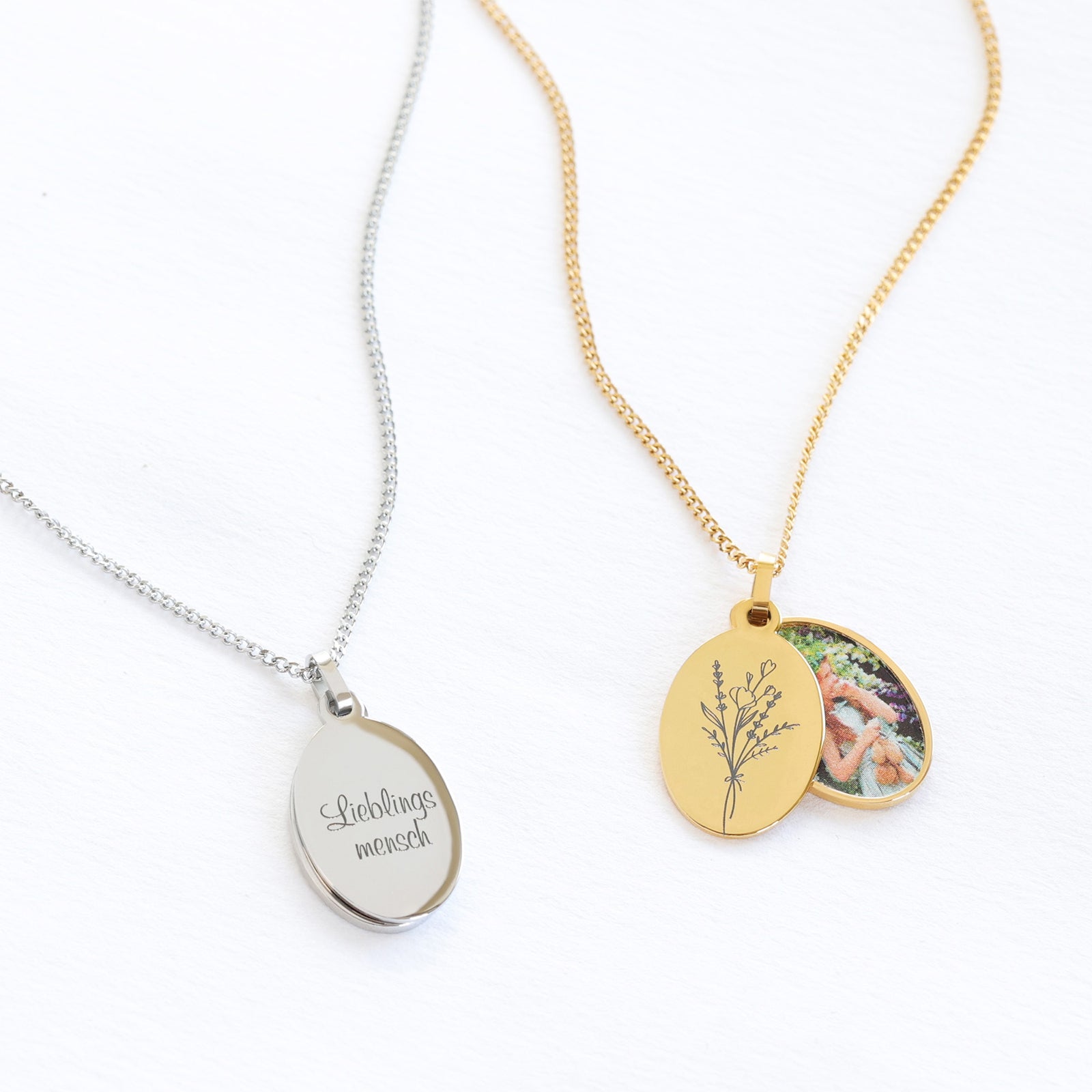 Personalized Photo Locket Necklace - oval