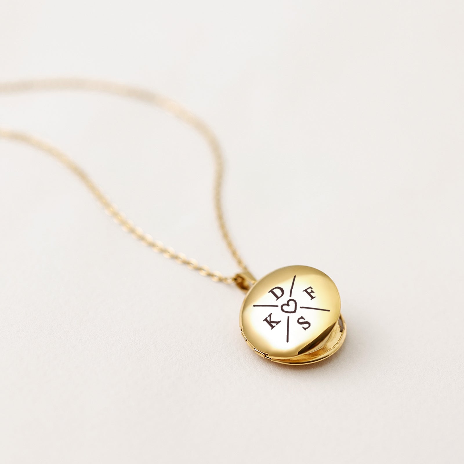 Medaillon Kette • Personalisierte Geschenke • Foto Medaillion mit Gravur - VIVIANNASCHMUCK