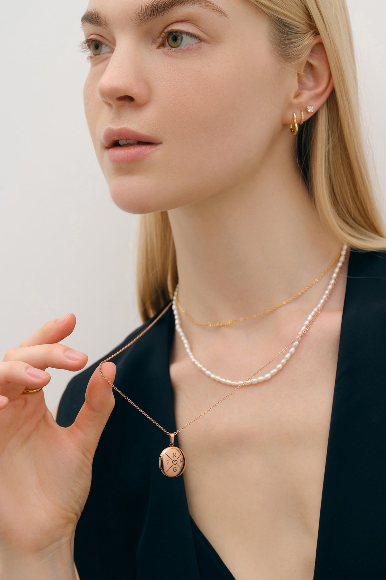 Personalisierbare Medaillonkette mit Gravur & Fotoeinsatz Damen Halskette VIVIANNASCHMUCK