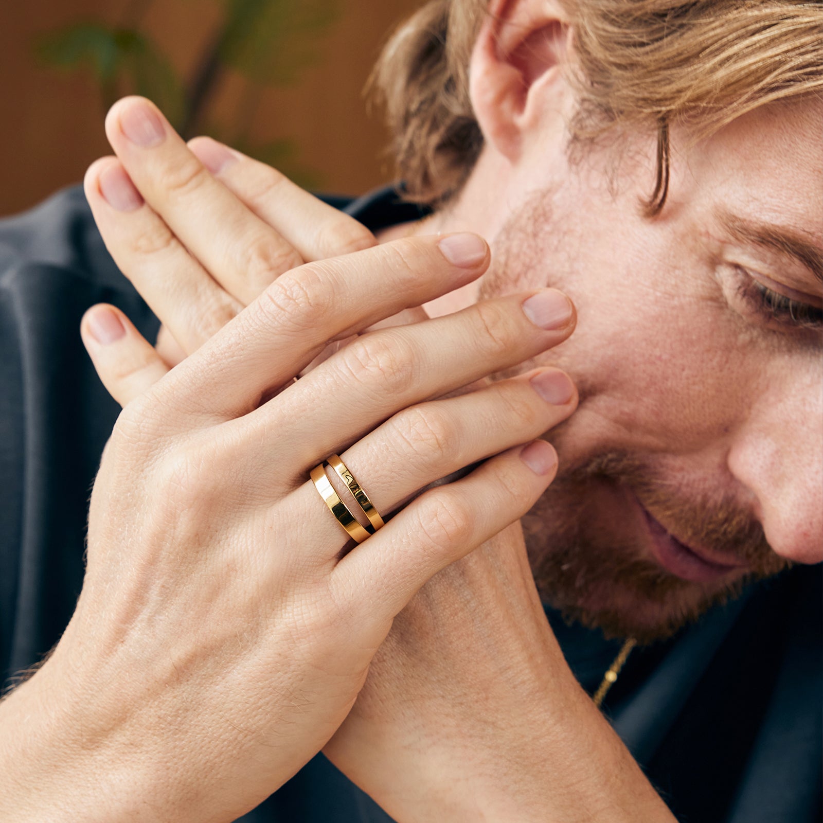 Personalized Men's Minimalist Ring with Engraving - 3 mm