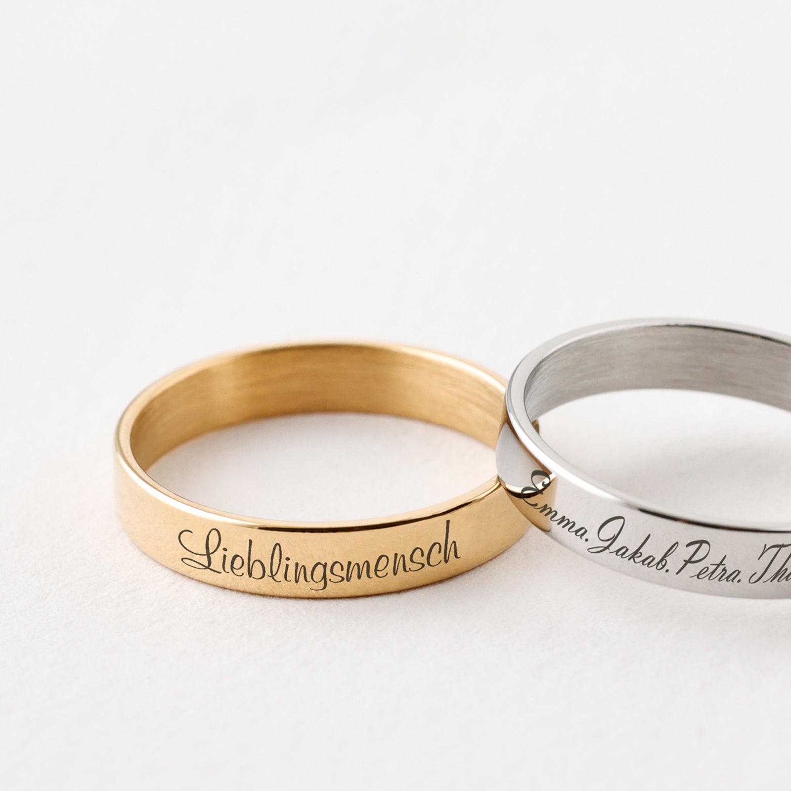 Herren Stapelring mit Gravur Herren Ringe VIVIANNASCHMUCK