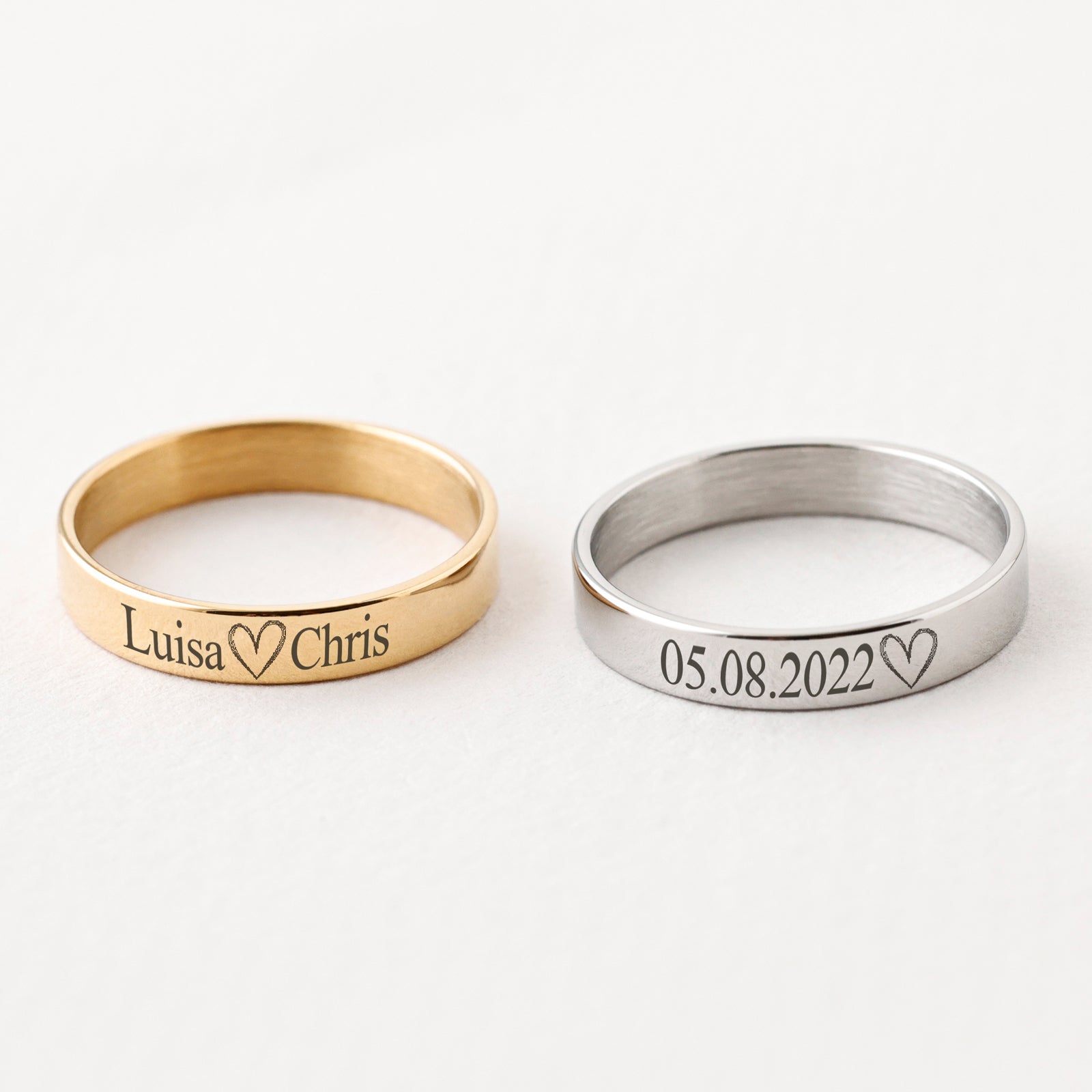 Herren Stapelring mit Gravur