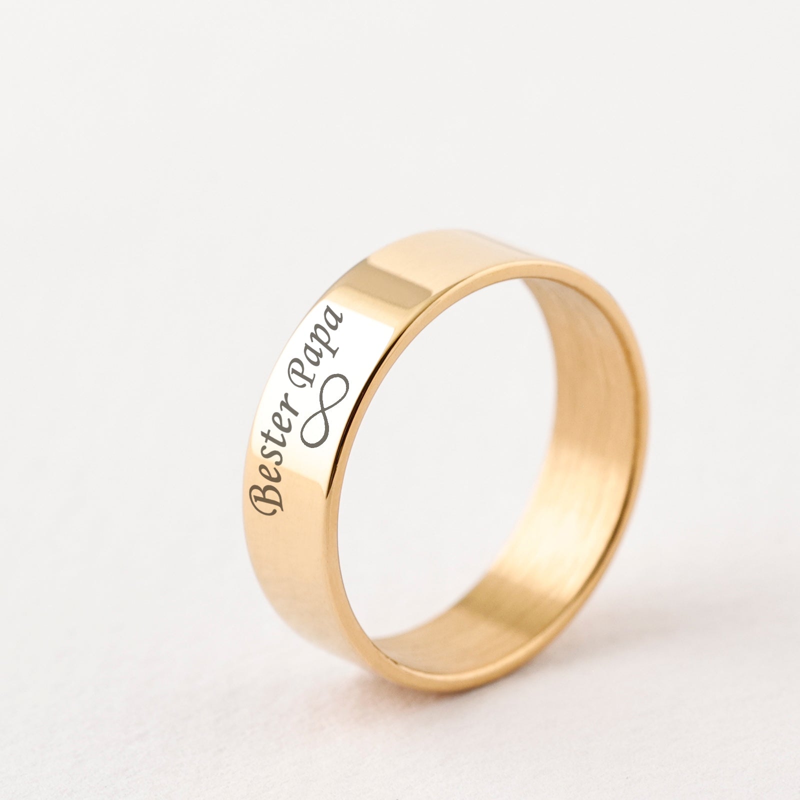 Personalized Men's Name Ring with Engraving - 6 mm