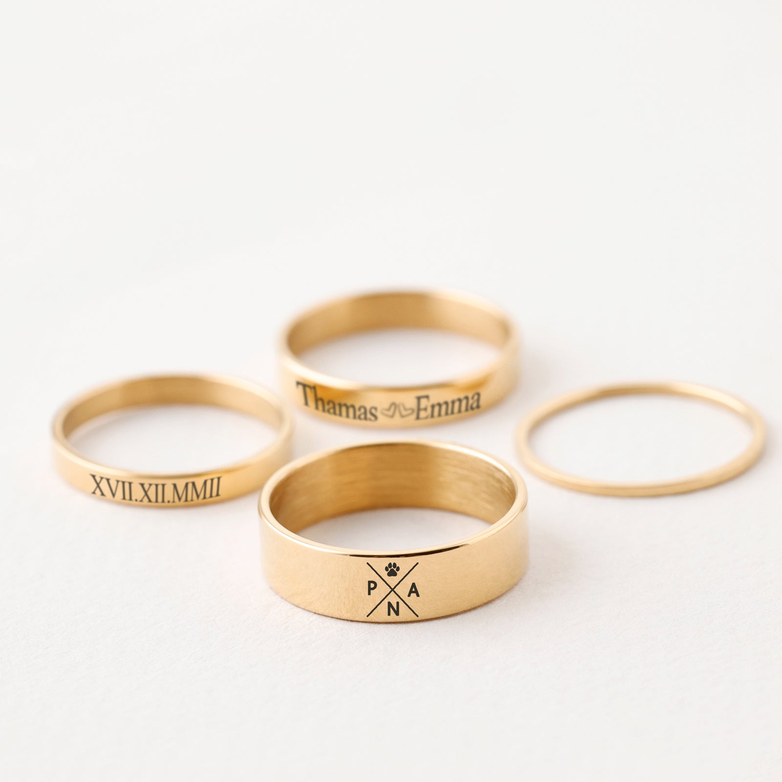 Personalized Men's Name Ring with Engraving - 6 mm