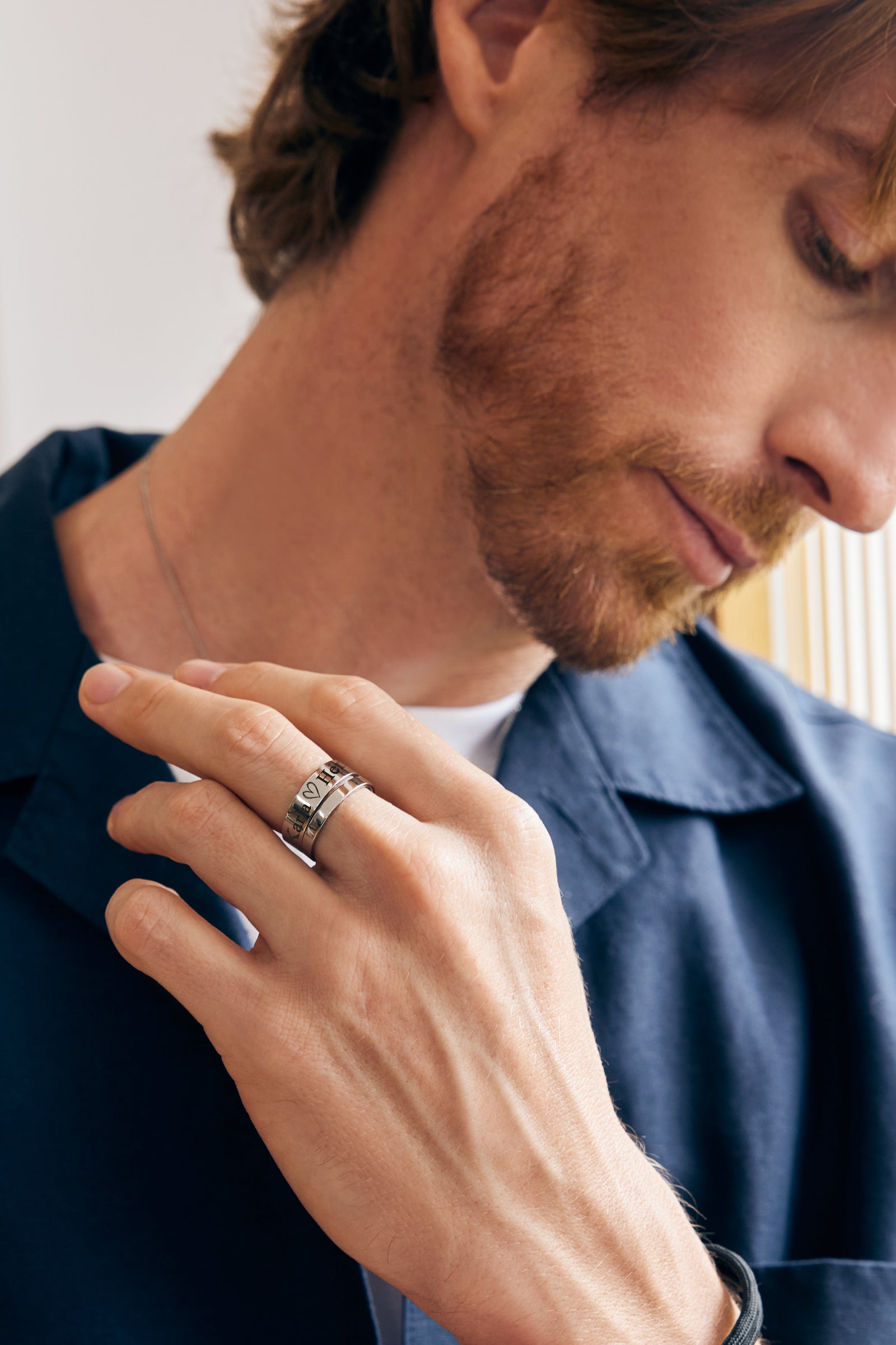 Personalized Men's Name Ring with Engraving - 6 mm