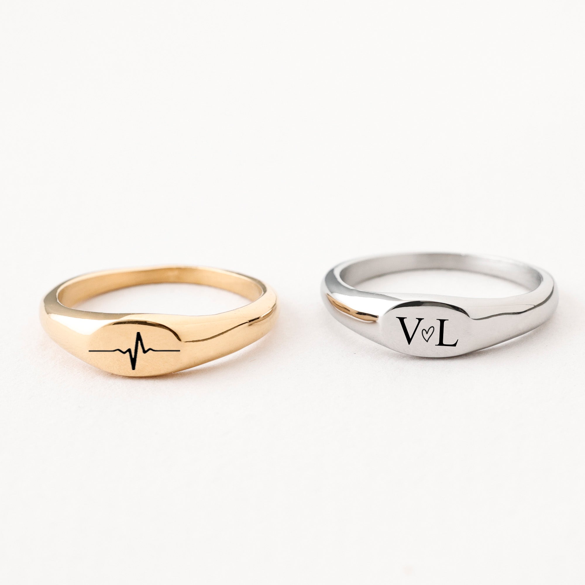 Siegelring mit Gravur - Familienring - H - VIVIANNASCHMUCK