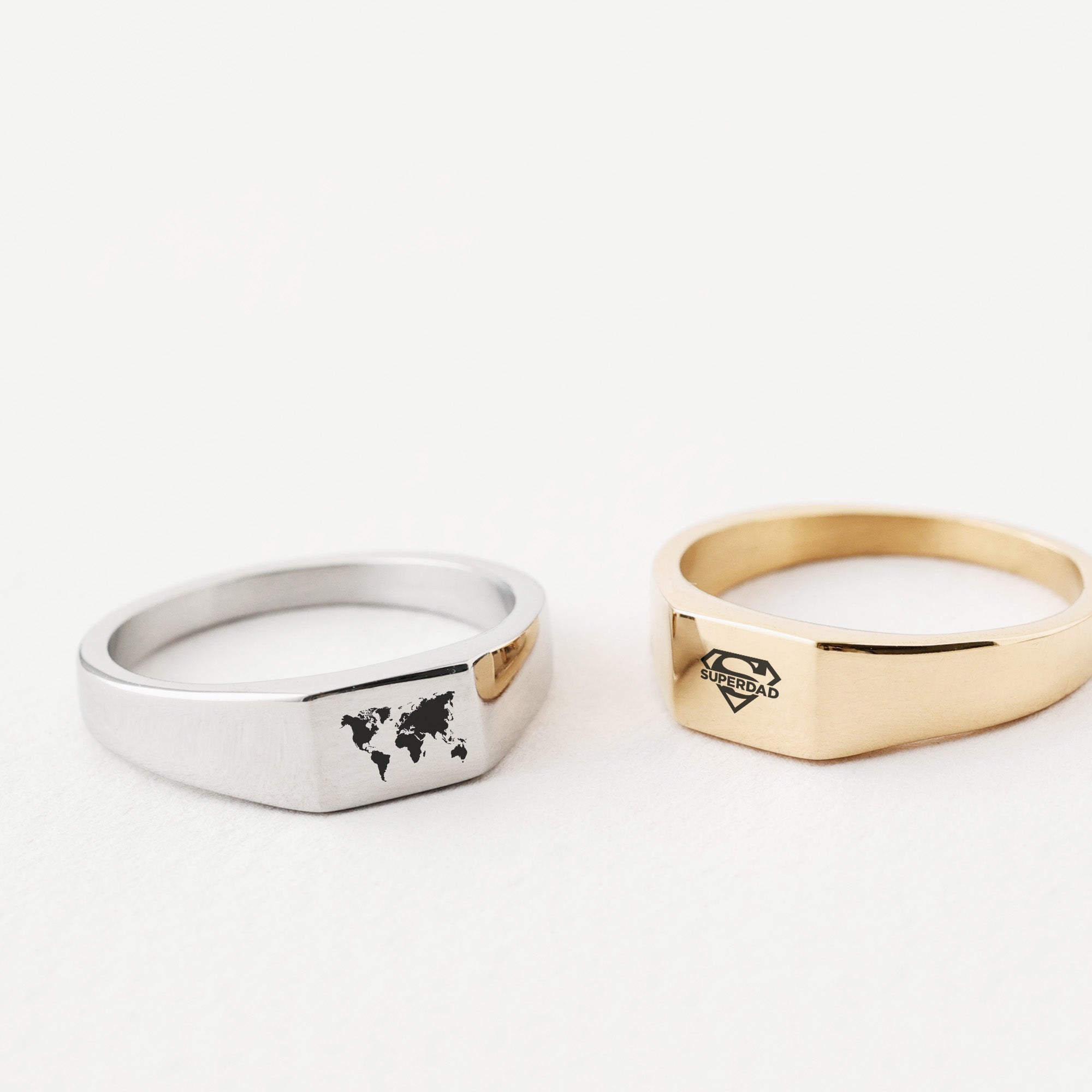 Siegelring mit Gravur - rechteckig - H - VIVIANNASCHMUCK