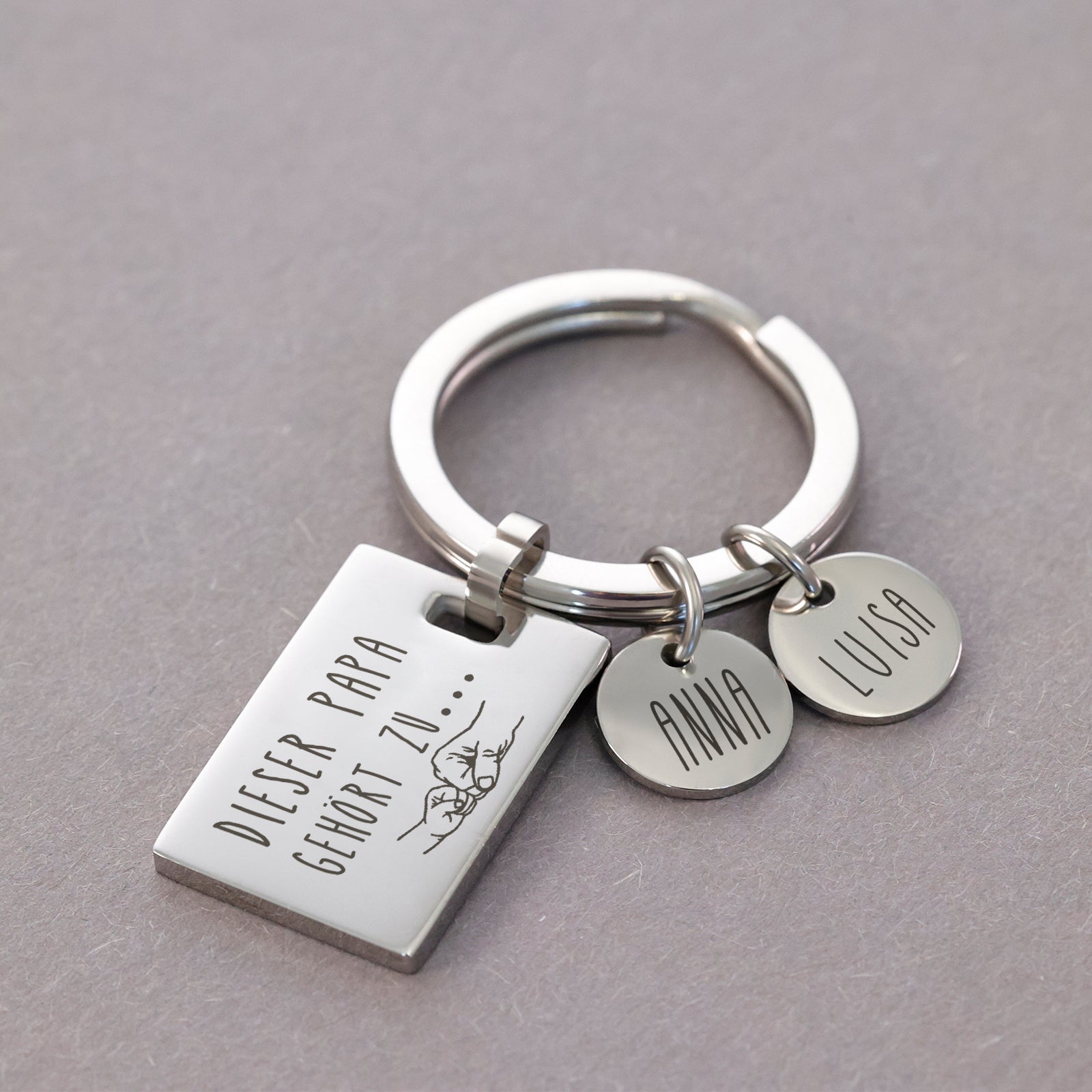 Personalisiertes Schlüsselanhänger mit Wunschtext