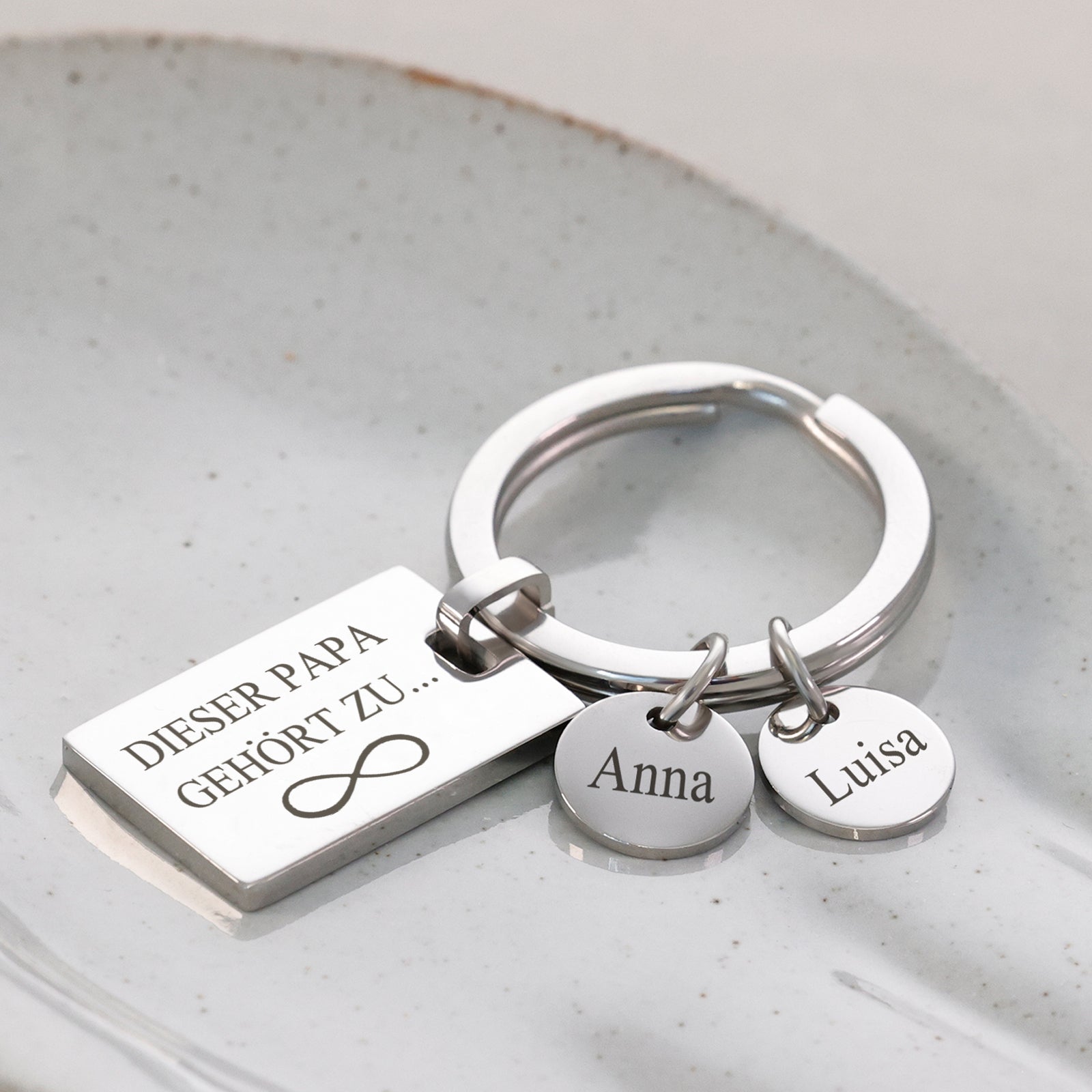 Personalisiertes Schlüsselanhänger mit Wunschtext