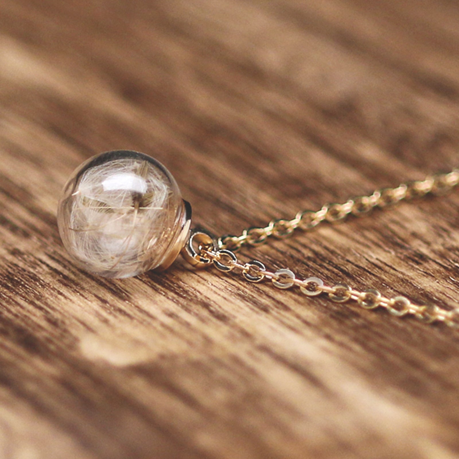 Real Dandelion Necklace - Little Wish