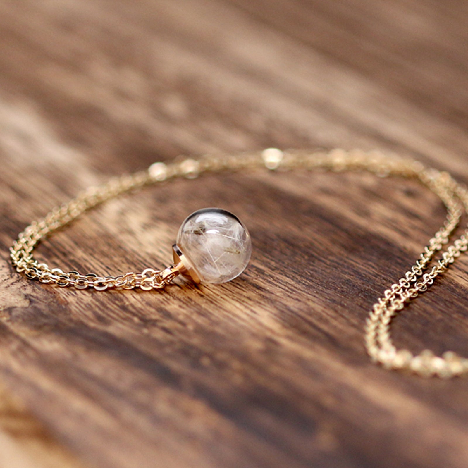 Real Dandelion Necklace - Little Wish