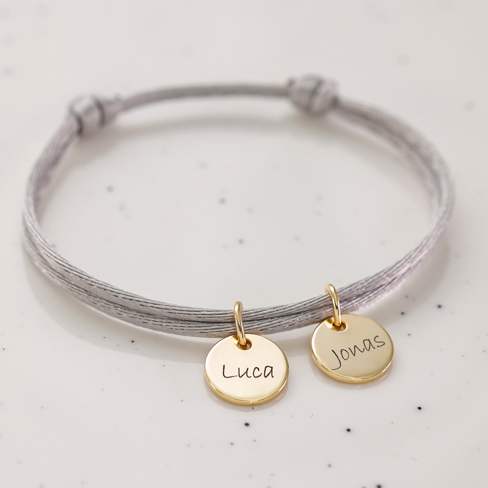 Personalisiertes Satin Armband - 925er Sterling Silber