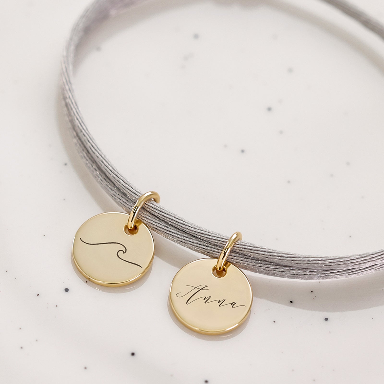 Personalisiertes Satin Armband - 925er Sterling Silber