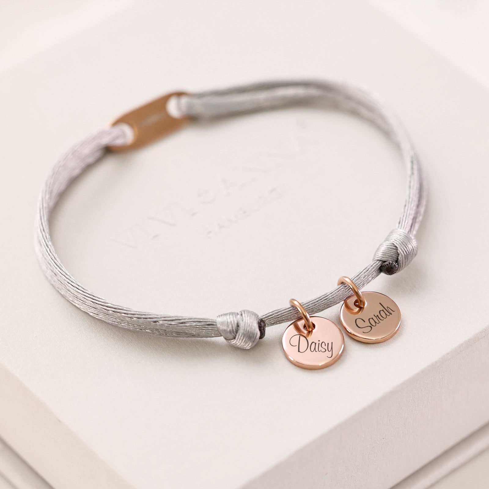 Satinarmband mit Gravur Damen Armband VIVIANNASCHMUCK