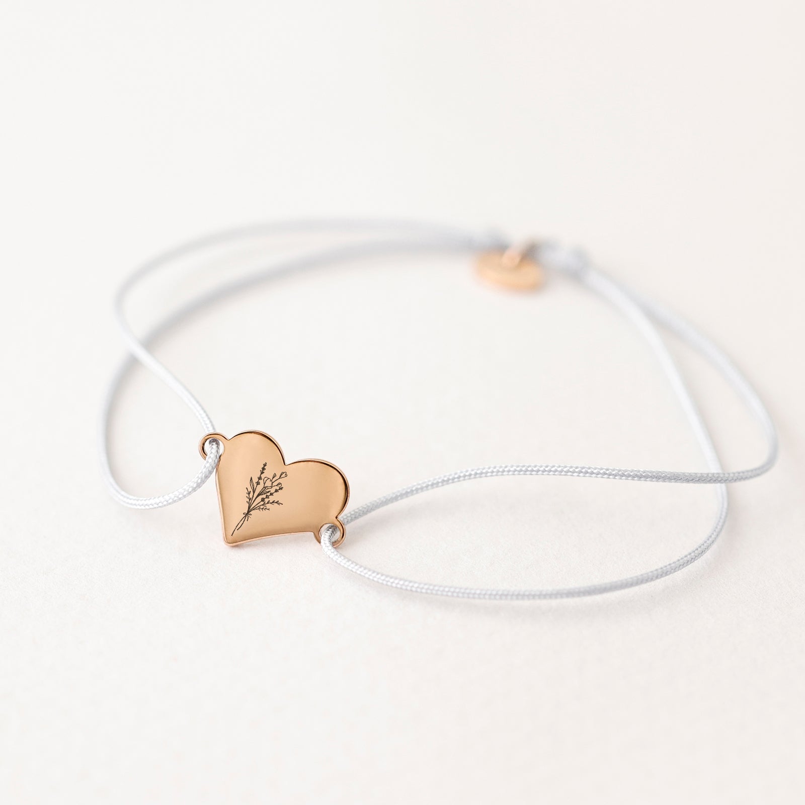 Feines Herz-Armband mit Wunschtext Damen Armband VIVIANNASCHMUCK