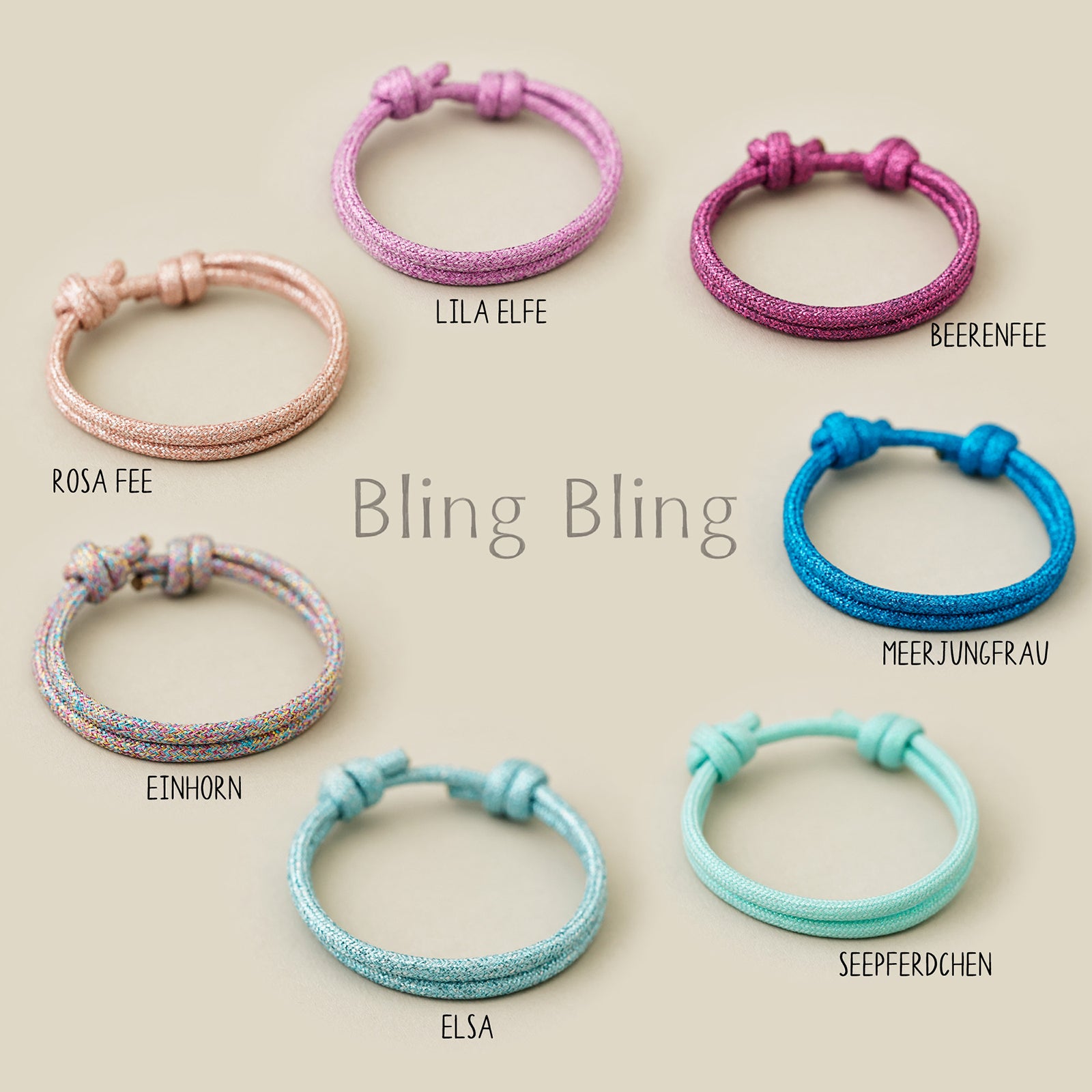 Girls Sailing Rope Glitter Bracelet - Communion Gift with Card