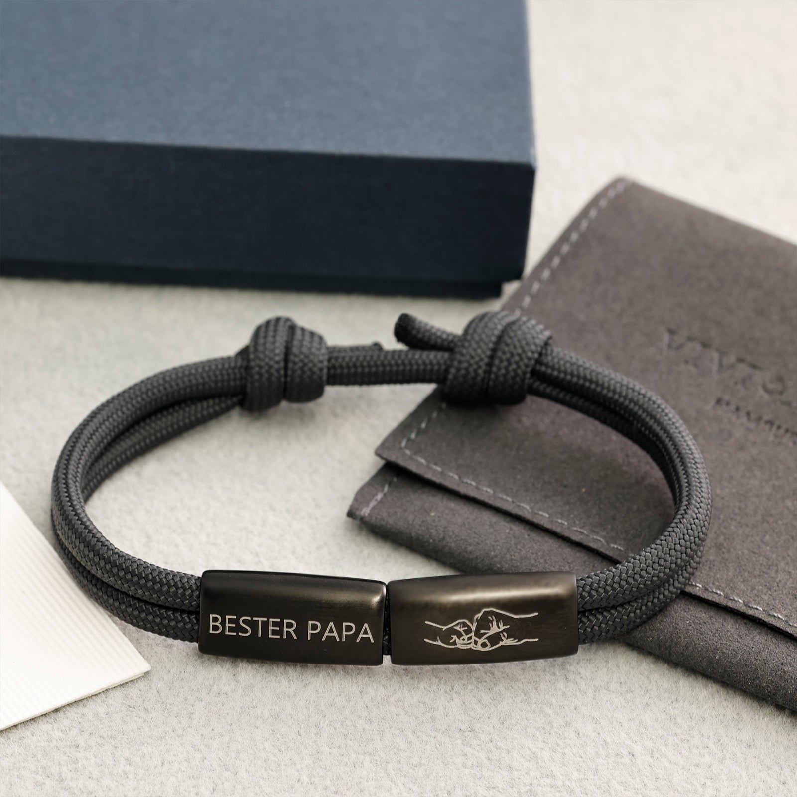 Segeltau Armband mit Gravur Herren Armband VIVIANNASCHMUCK