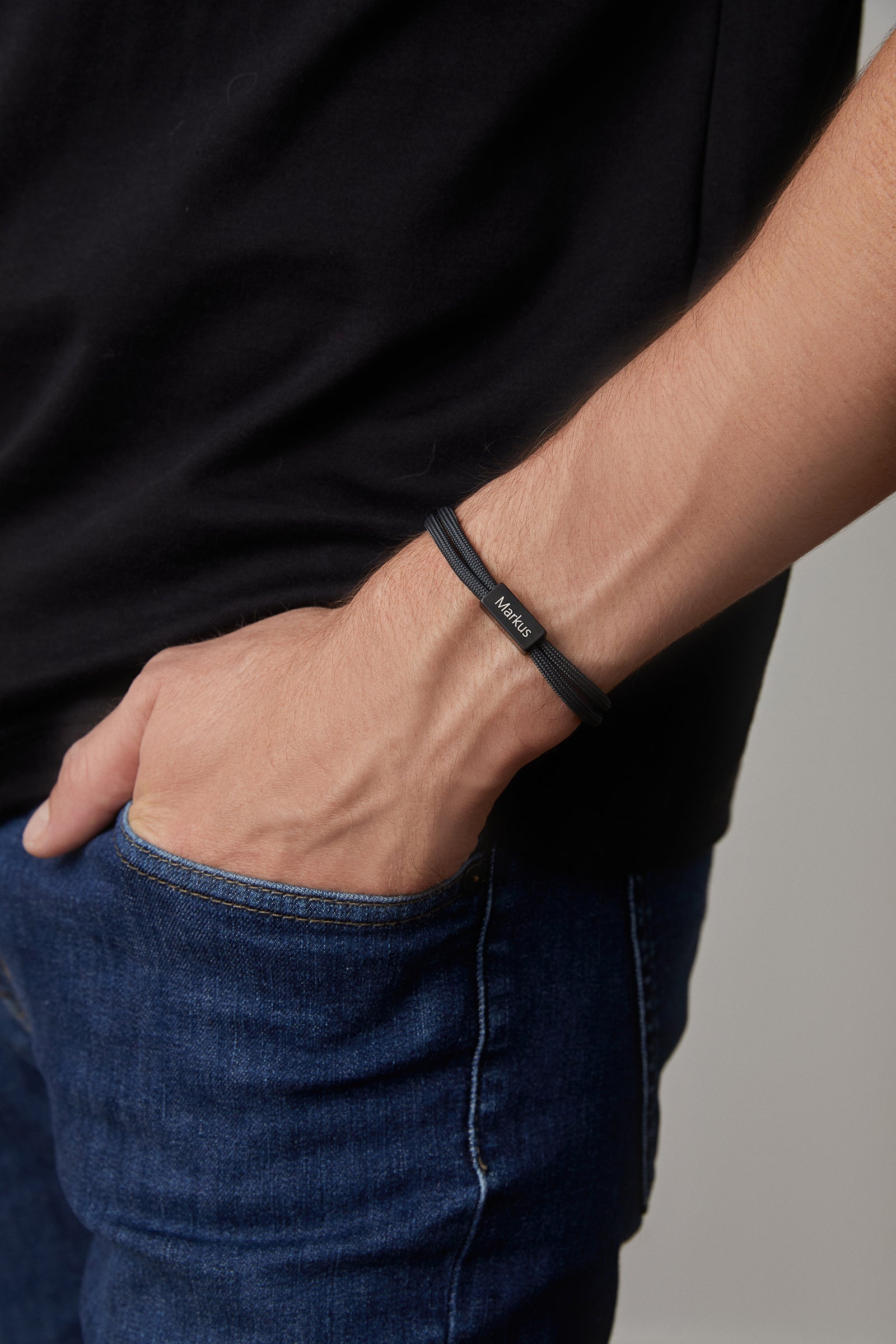 Gravur-Armband aus Segeltau – 4 Seiten voller Bedeutung Herren Armband VIVIANNASCHMUCK