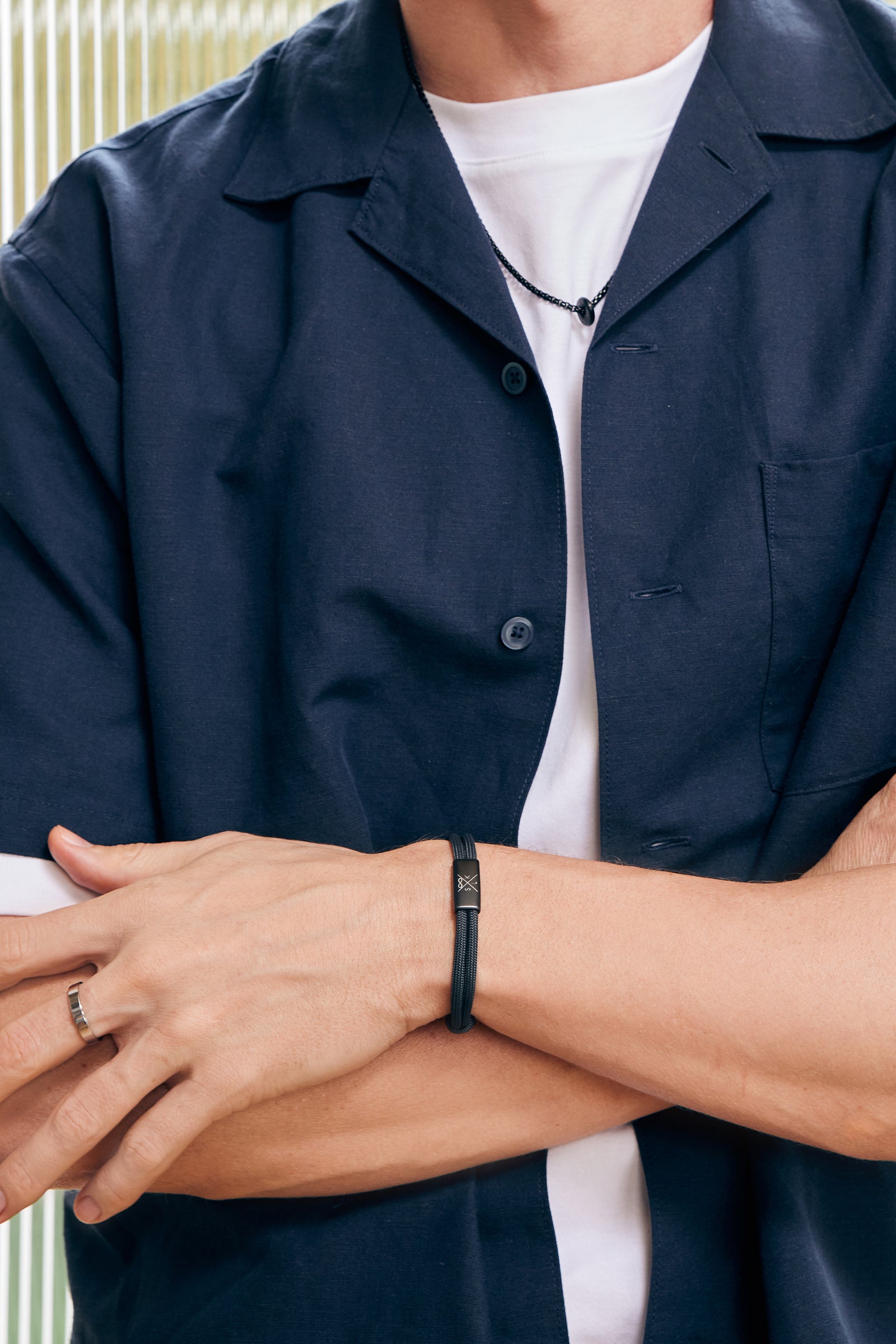 Personalisierbares Segeltau-Armband für Papa