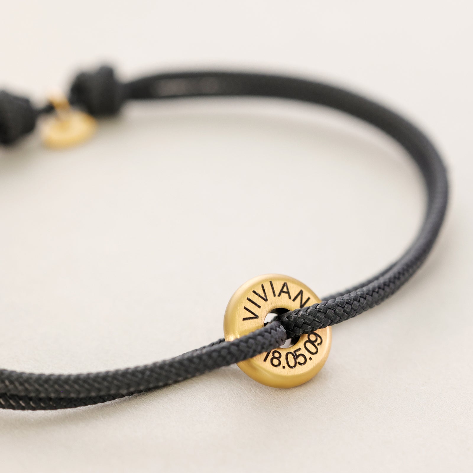 Personalisiertes Segeltau Donut Armband - Gold Herren Armband VIVIANNASCHMUCK