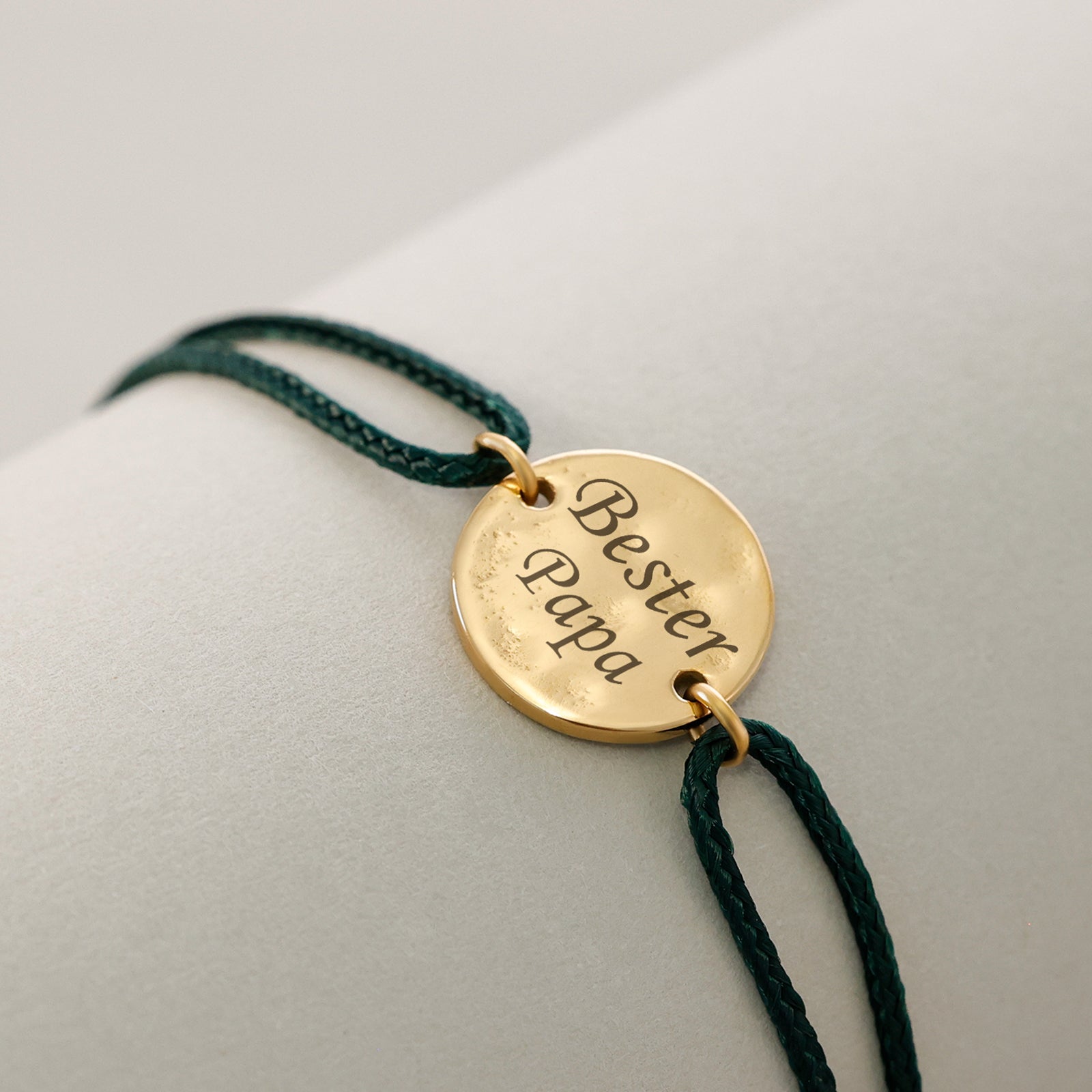 Segeltau Armband mit Hammerschlagplättchen