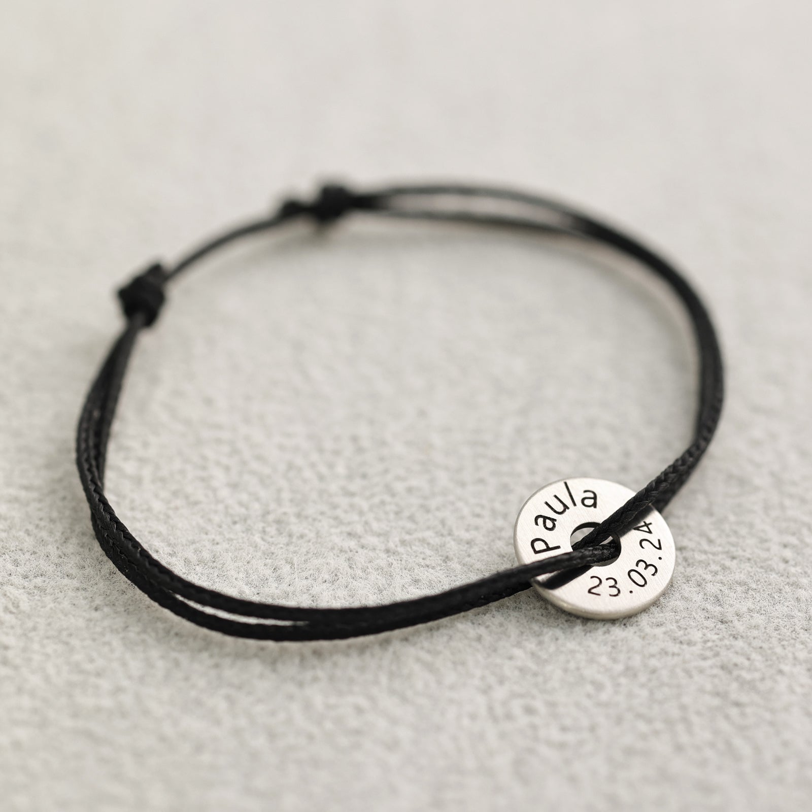 Segeltau Armband mit Gravurplättchen