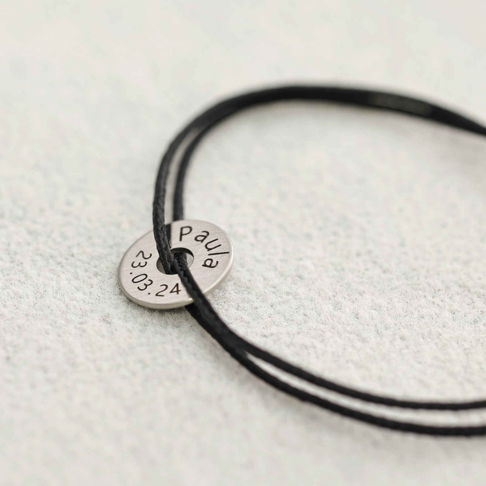 Segeltau Armband mit Gravurplättchen