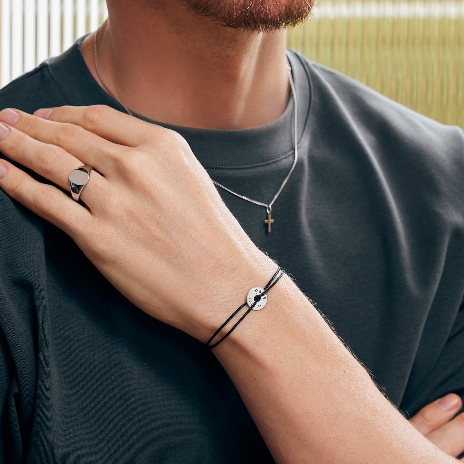 Segeltau Armband mit Gravurplättchen