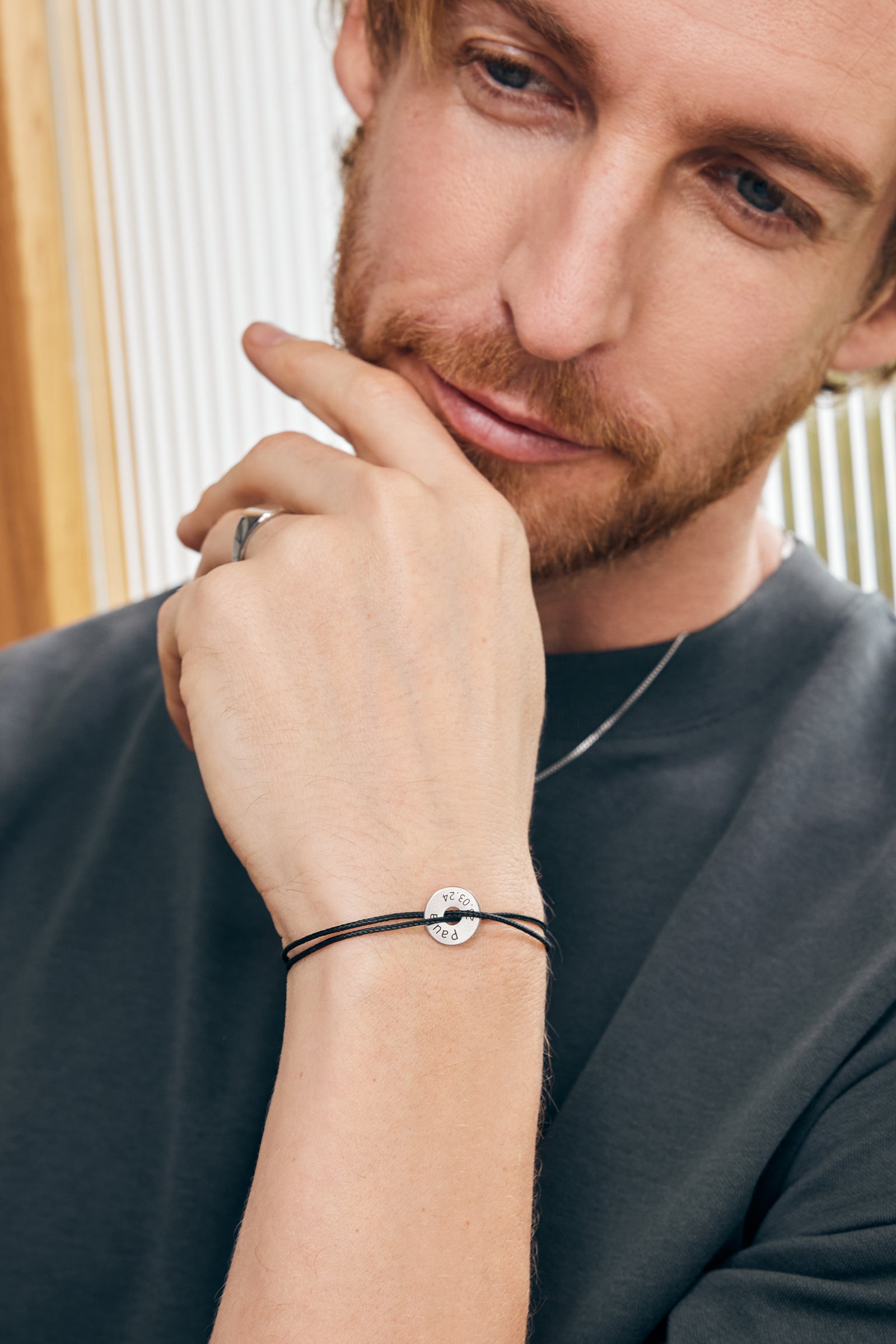 Segeltau Armband mit Gravurplättchen