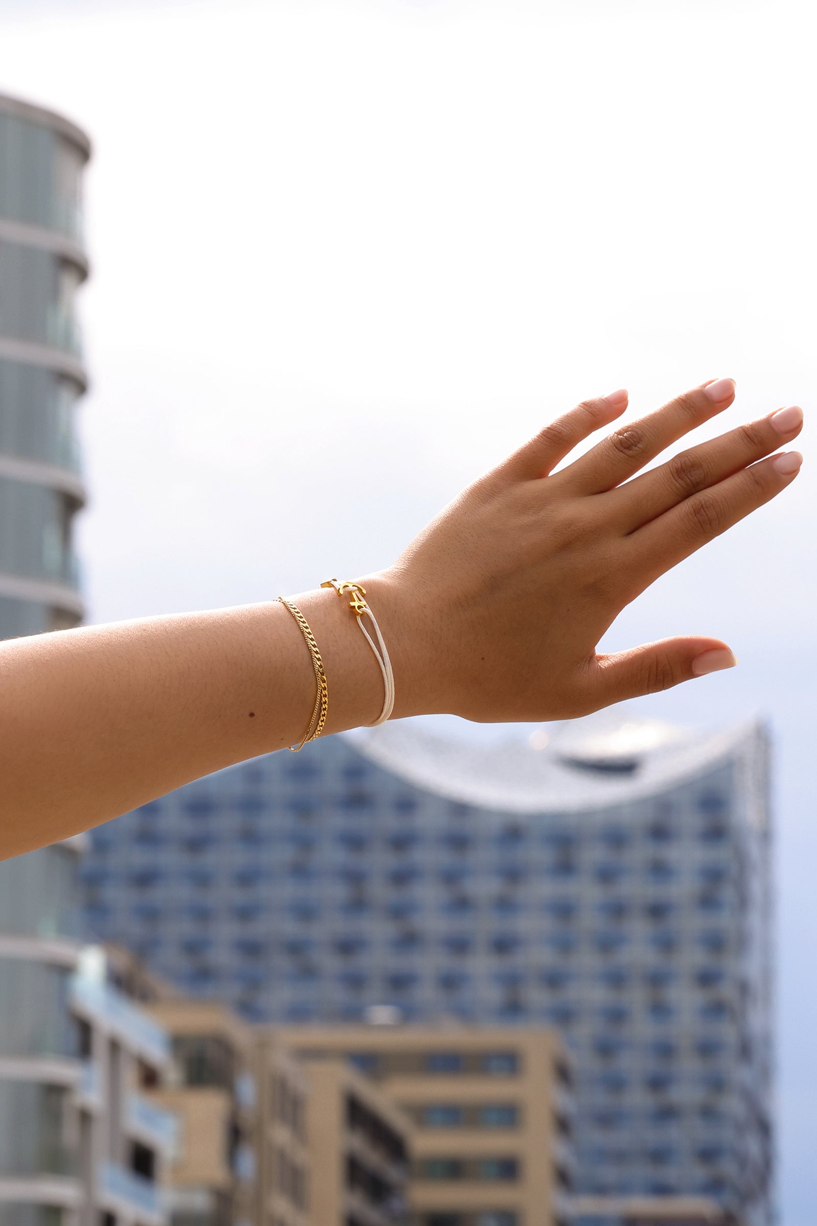 Armband mit Gravur & Ankerhaken - verstellbares Nylonband