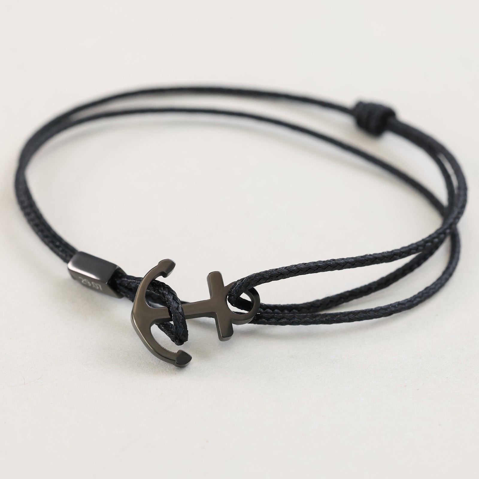 Ankerhaken Nylon Armband mit Gravur für Männer