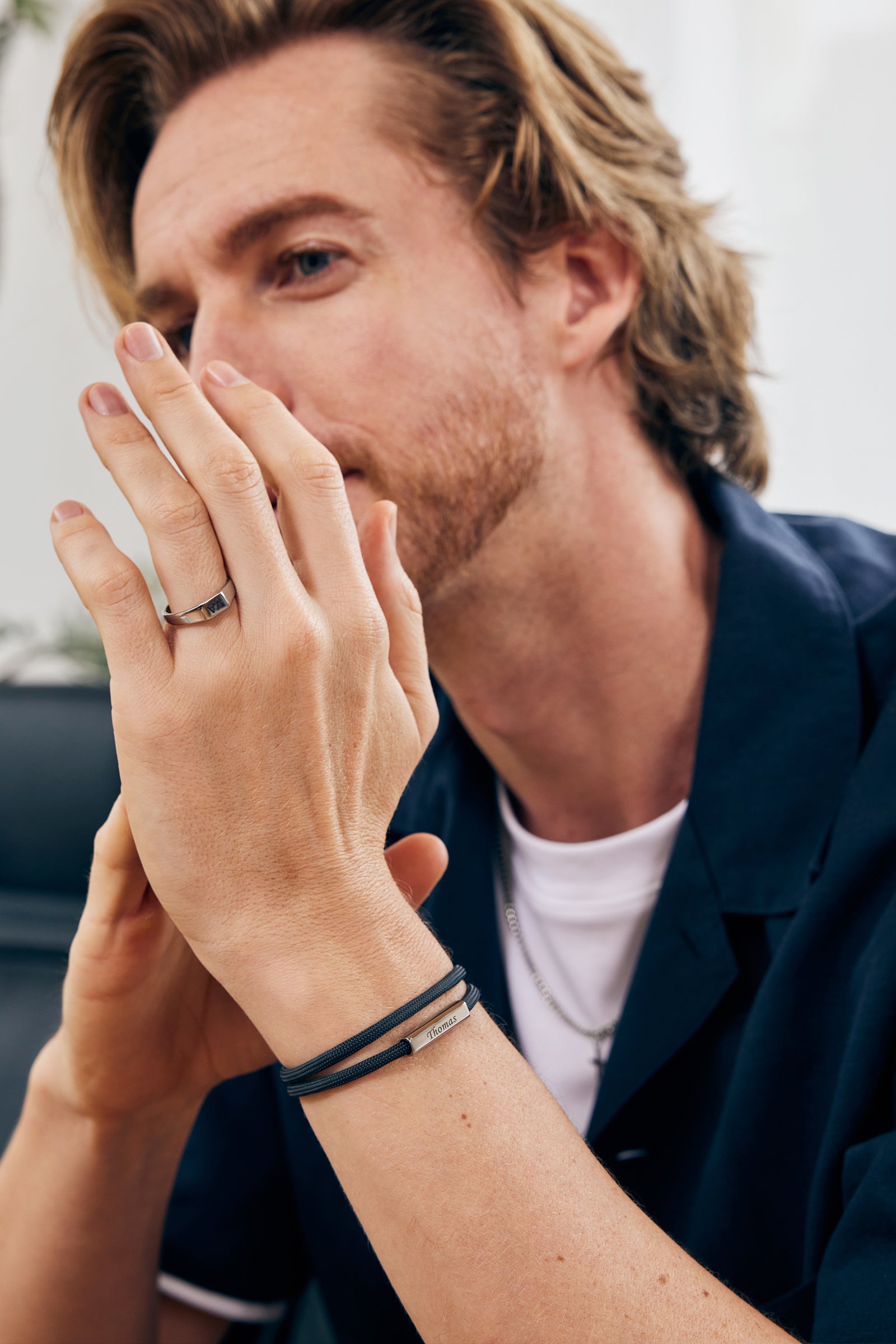 Individuell Segeltau Gravierbares -Armband mit Magnetverschluss Herren Armband VIVIANNASCHMUCK