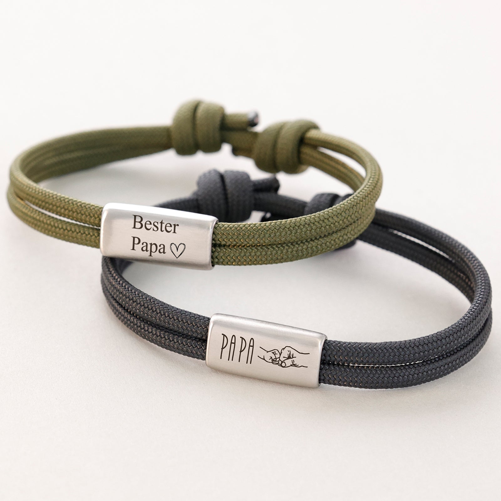 Dad Bracelet Gift Set - Personalized Sailing Rope Bracelet